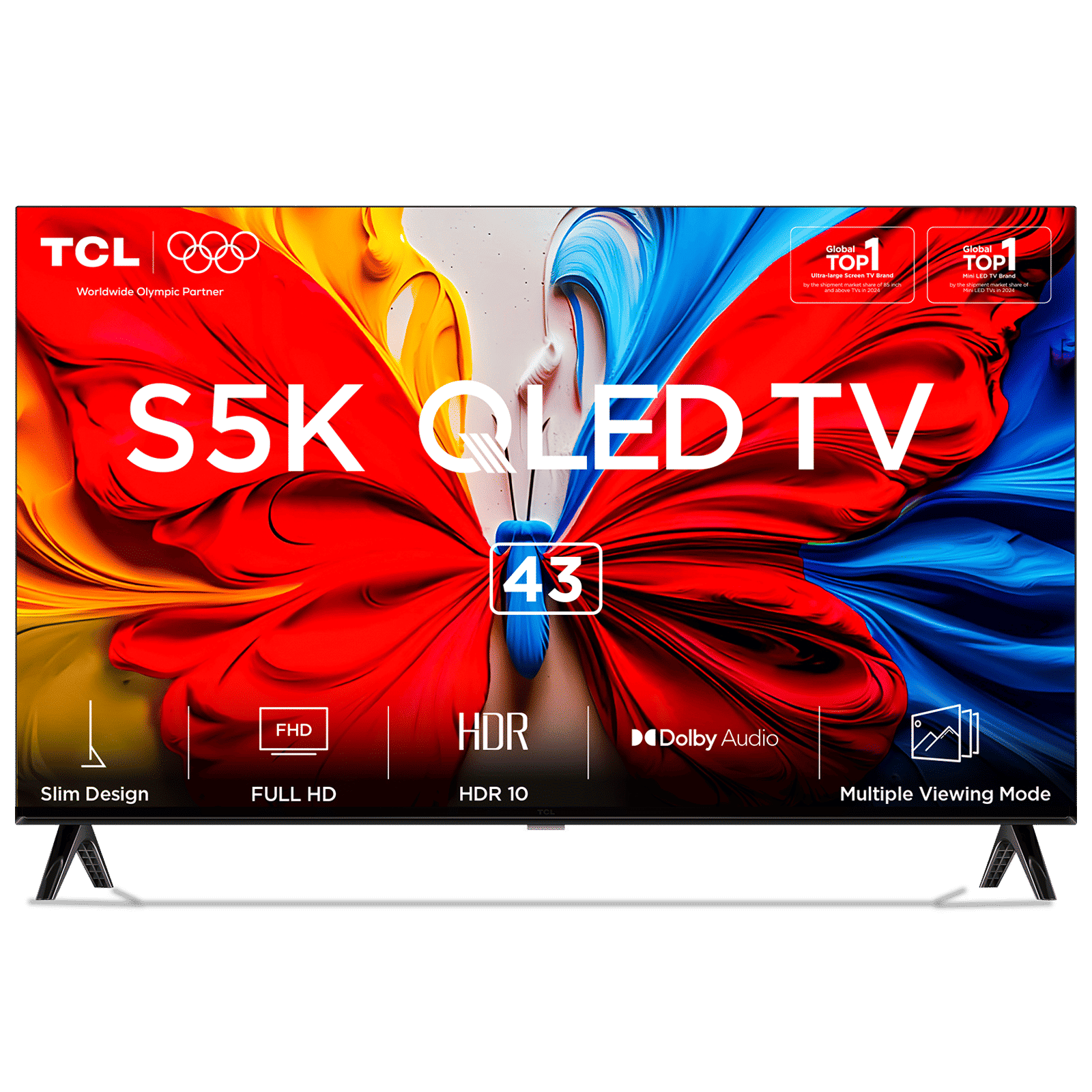 TCL S5K 109.22 cm (43 inch) QLED Full HD Smart Google TV with Google Voice Assistant (2025 model)_1