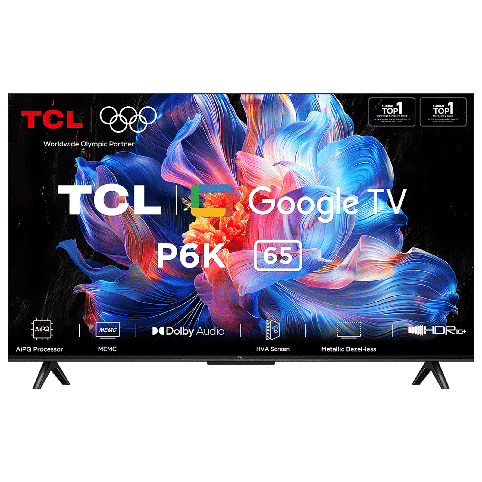TCL P6K 165.1 cm (65 inch) 4K Ultra HD LED Smart Google TV with Google Voice Assistant (2025 model)_1