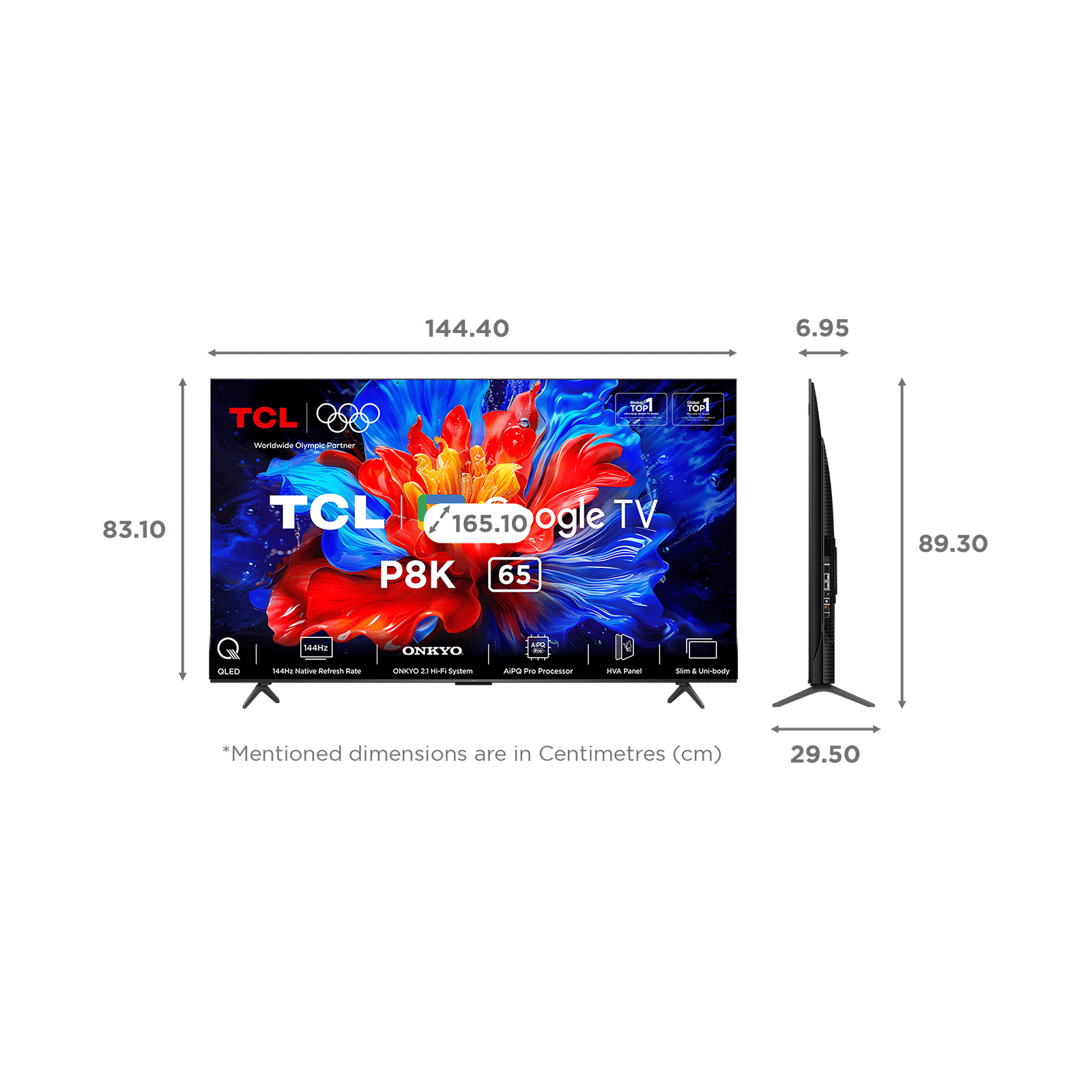 TCL P8K 165.1 cm (65 inch) QLED 4K Ultra HD Smart Google TV with Google Voice Assistant (2025 model)_2