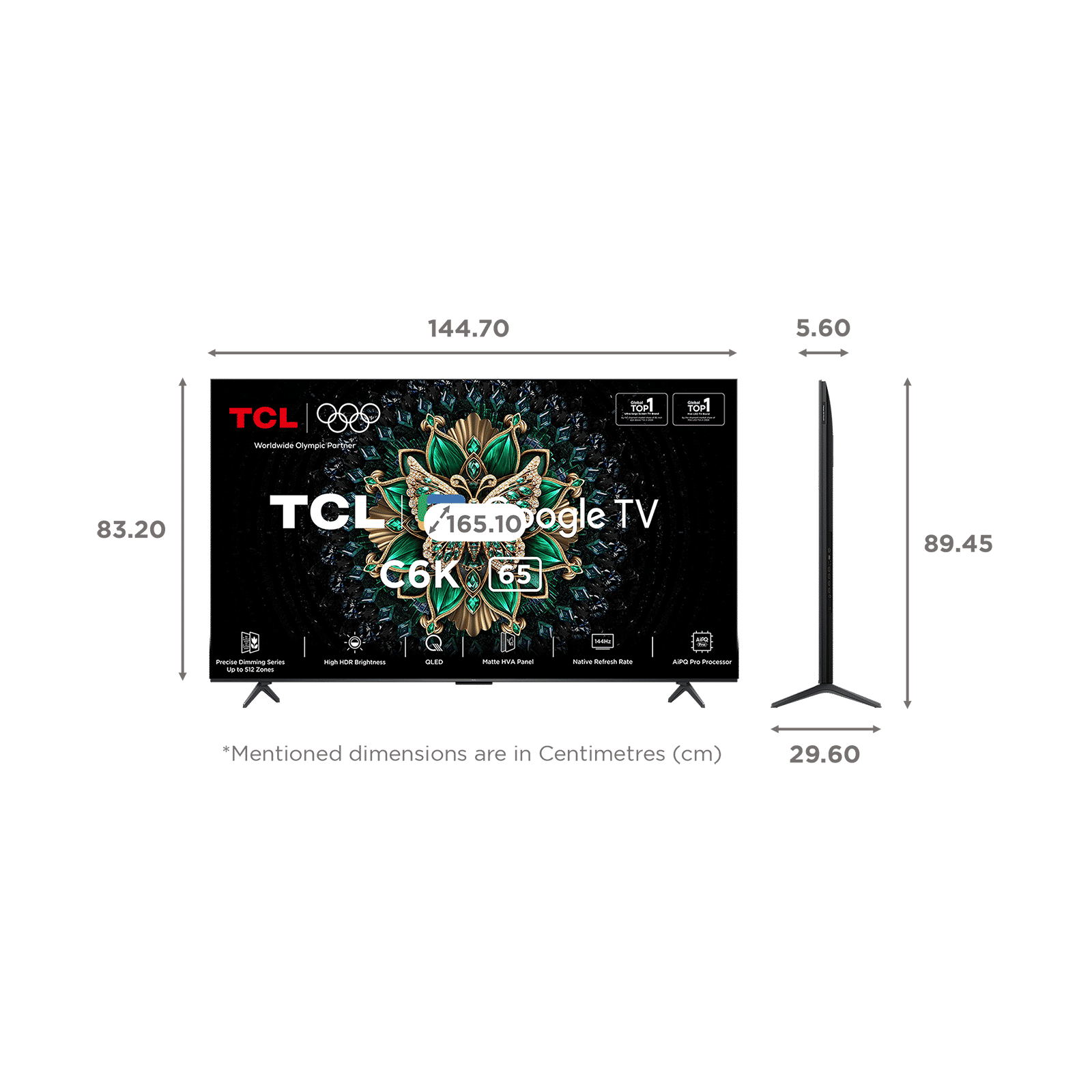 TCL C6K 165.1 cm (65 inch) QD-Mini LED 4K Ultra HD Smart Google TV with Google Voice Assistant (2025 model)_2