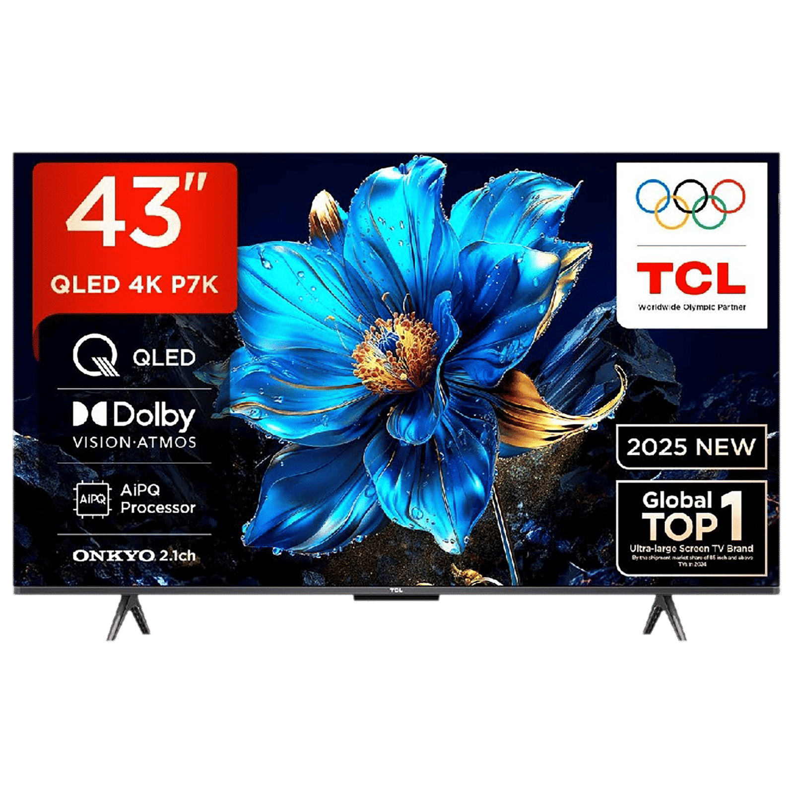 TCL P7K 109.22 cm (43 inch) QLED 4K Ultra HD Smart Google TV with Google Voice Assistant (2025 model) TCL P7K 109.22 cm (43 inch) QLED 4K Ultra HD Smart Google TV with Google Voice Assistant (2025 model)_1