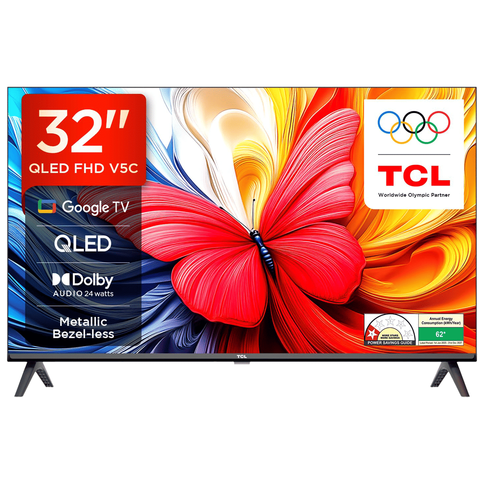 TCL V5C 81.28 cm (32 inch) QLED Full HD Smart Google TV with Google Voice Assistant (2025 model) TCL V5C 81.28 cm (32 inch) QLED Full HD Smart Google TV with Google Voice Assistant (2025 model)_1