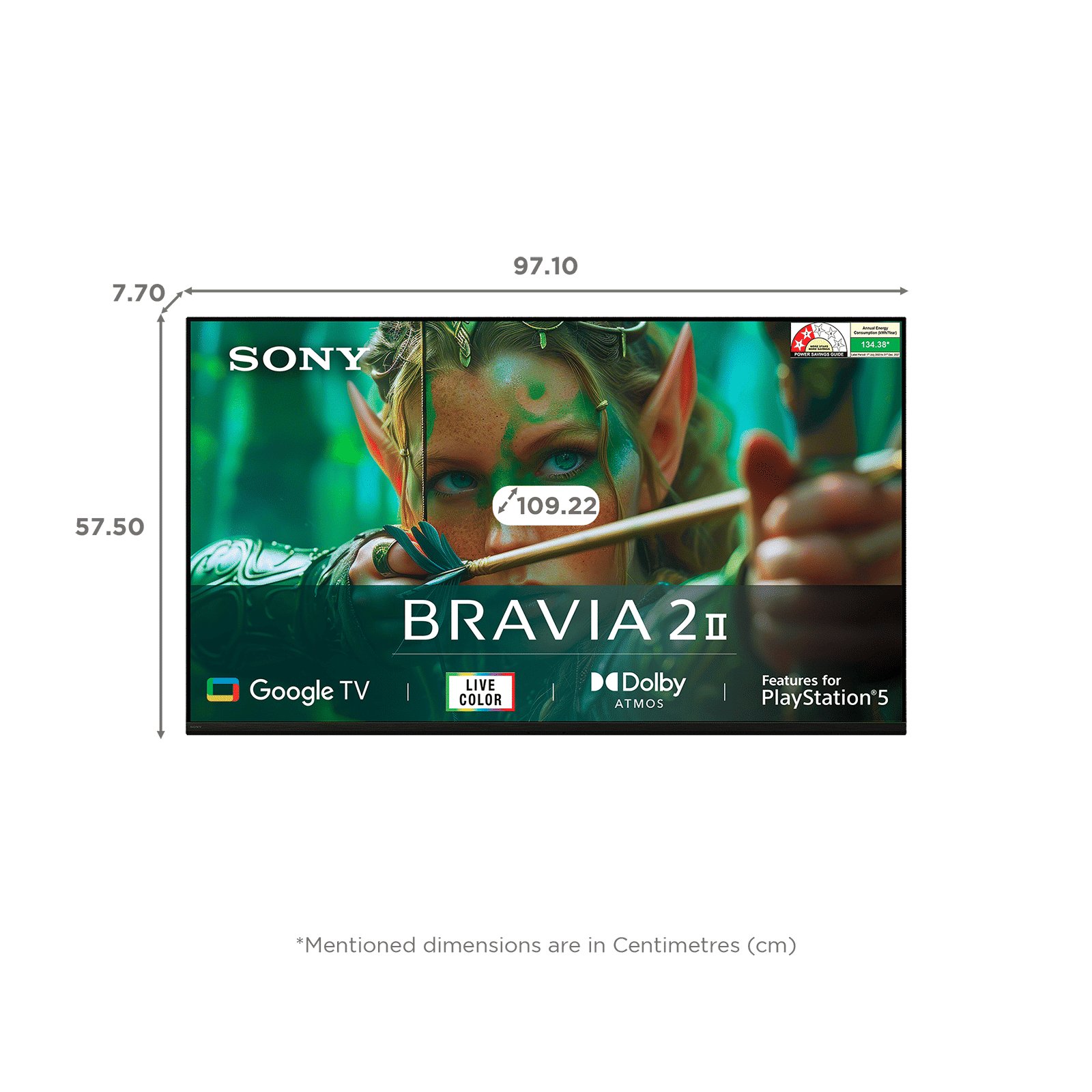 SONY BRAVIA 2 II 109.22 cm (43 inch) 4K Ultra HD LCD Smart Android TV with Built- in Chromecast (2025 model) SONY BRAVIA 2 II 109.22 cm (43 inch) 4K Ultra HD LCD Smart Android TV with Built- in Chromecast (2025 model)_2