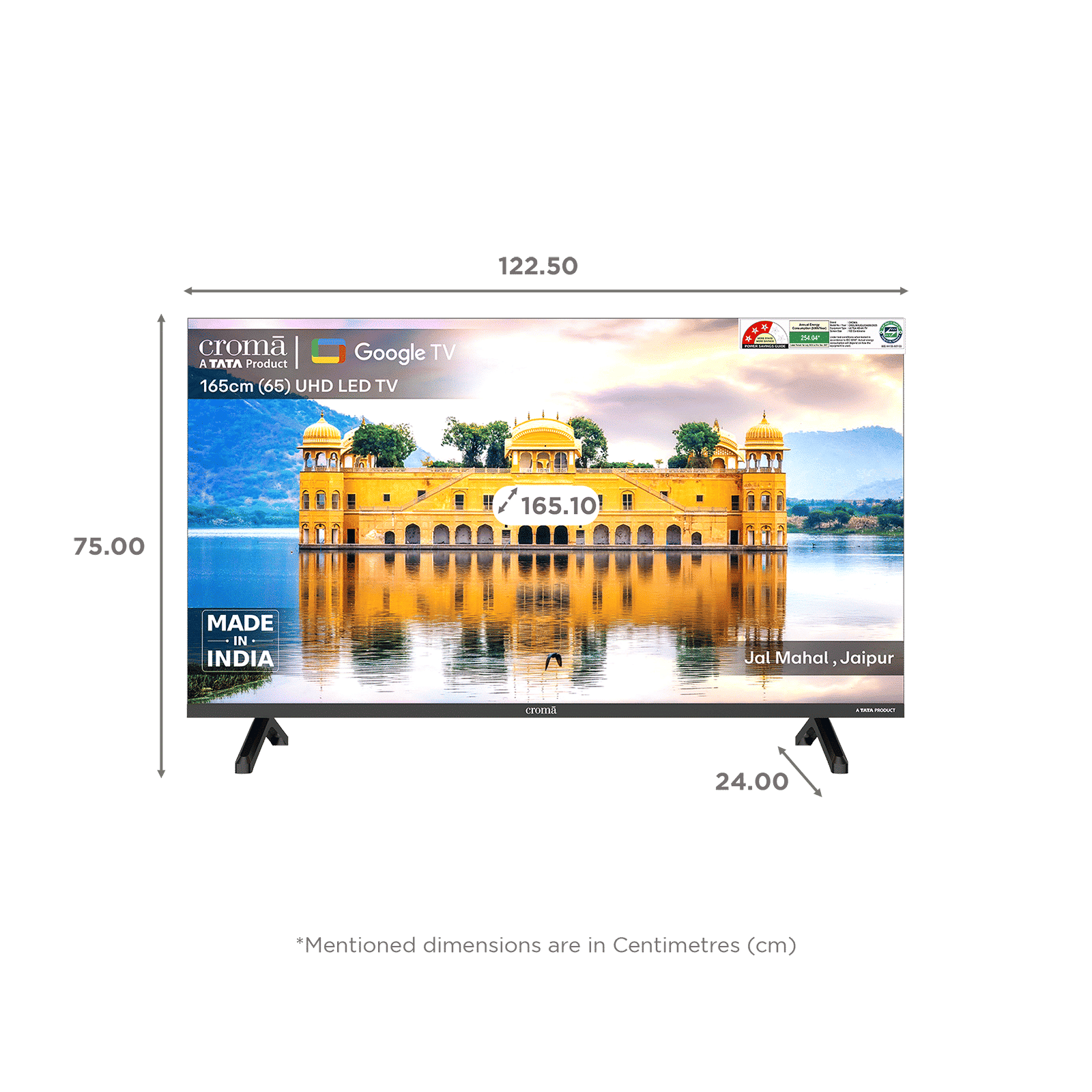 Croma 165.1 cm (65 inch) 4K Ultra HD LED Smart Google TV with Google Assistant (2025 model) Croma 165.1 cm (65 inch) 4K Ultra HD LED Smart Google TV with Google Assistant (2025 model)_2