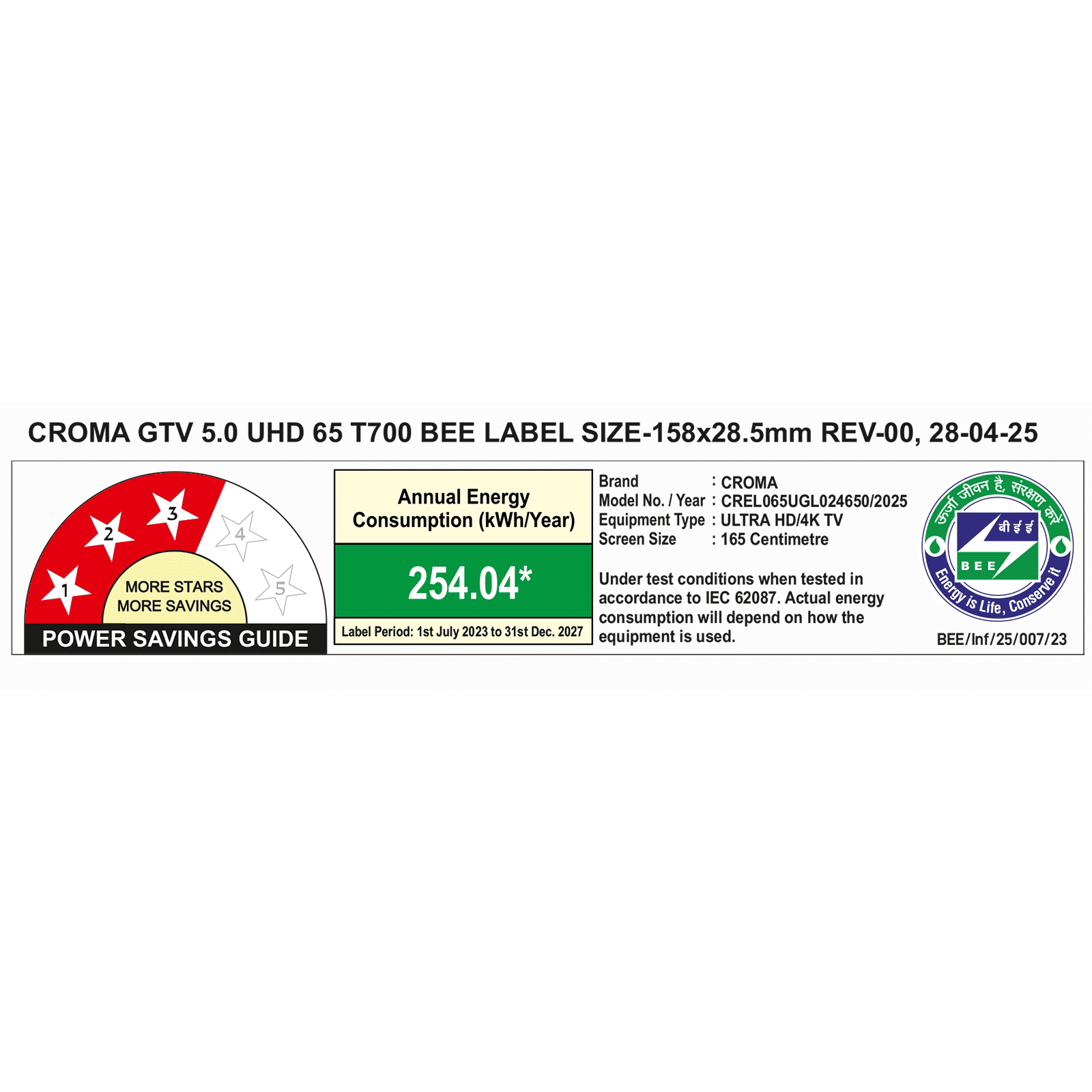 Croma 165.1 cm (65 inch) 4K Ultra HD LED Smart Google TV with Google Assistant (2025 model) Croma 165.1 cm (65 inch) 4K Ultra HD LED Smart Google TV with Google Assistant (2025 model)_3