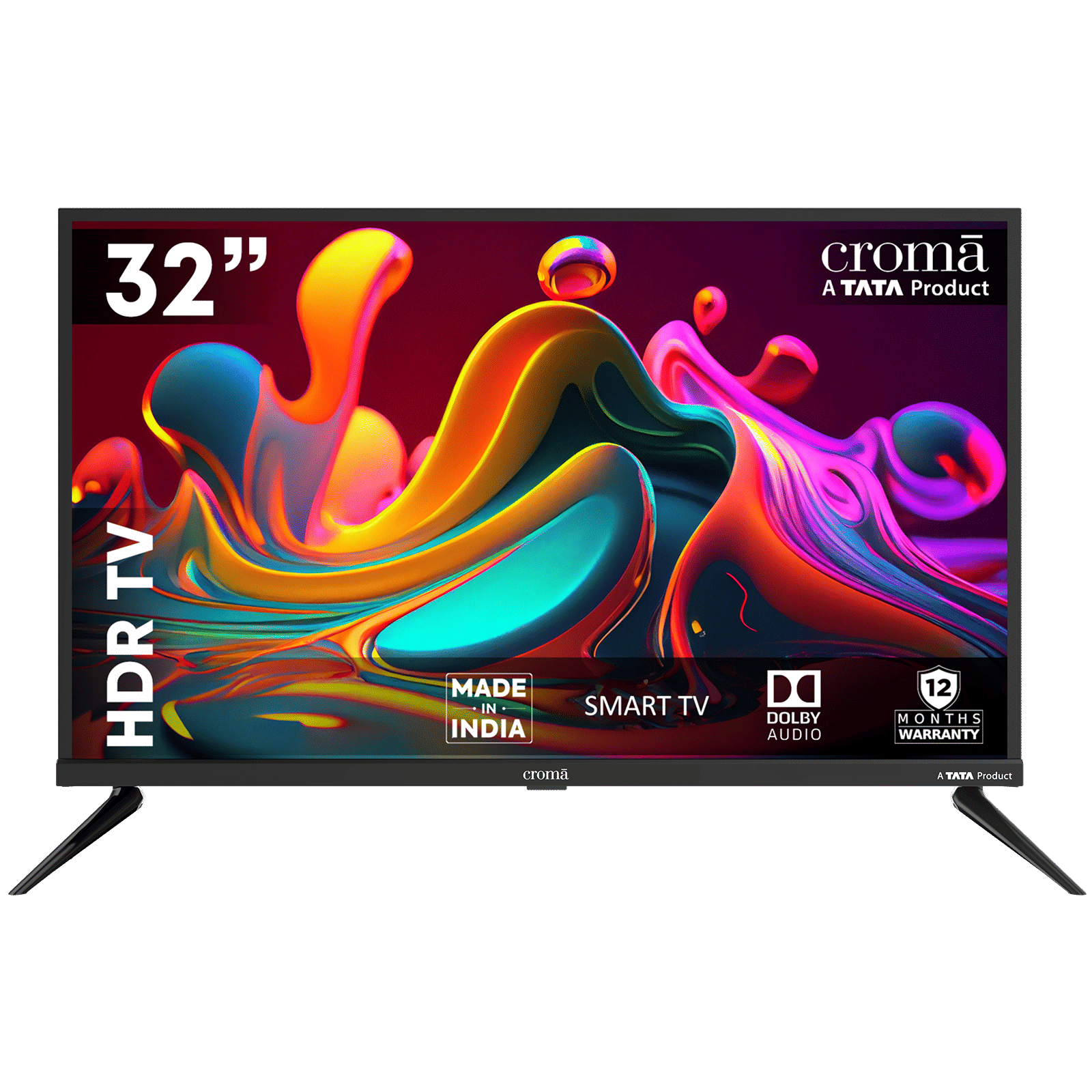 Croma 81.28 cm (32 inch) LED HD Ready Smart Linux TV with A+ Grade LED Panel (2025 model)_1