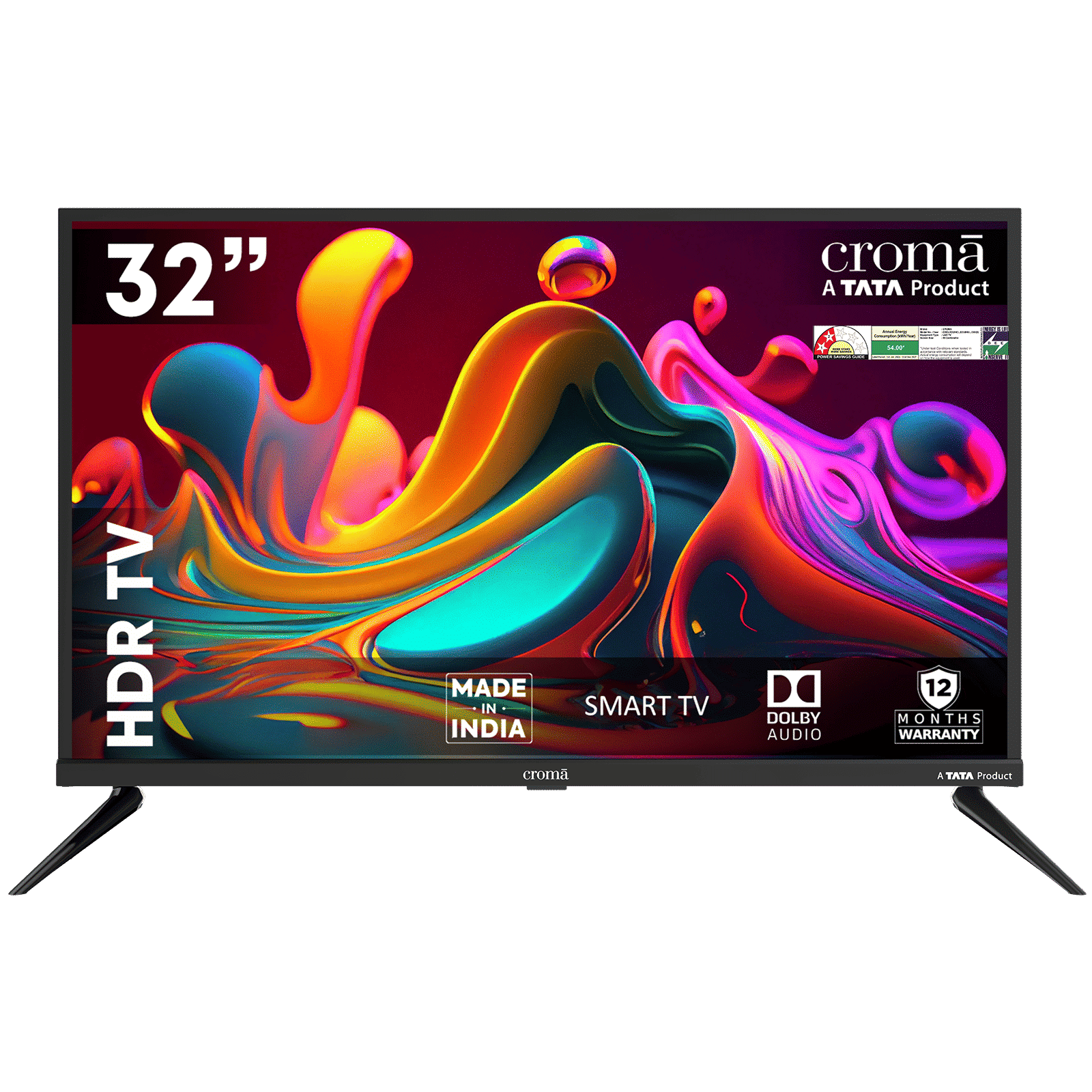Croma 81.28 cm (32 inch) LED HD Ready Smart Linux TV with A+ Grade LED Panel (2025 model)_1