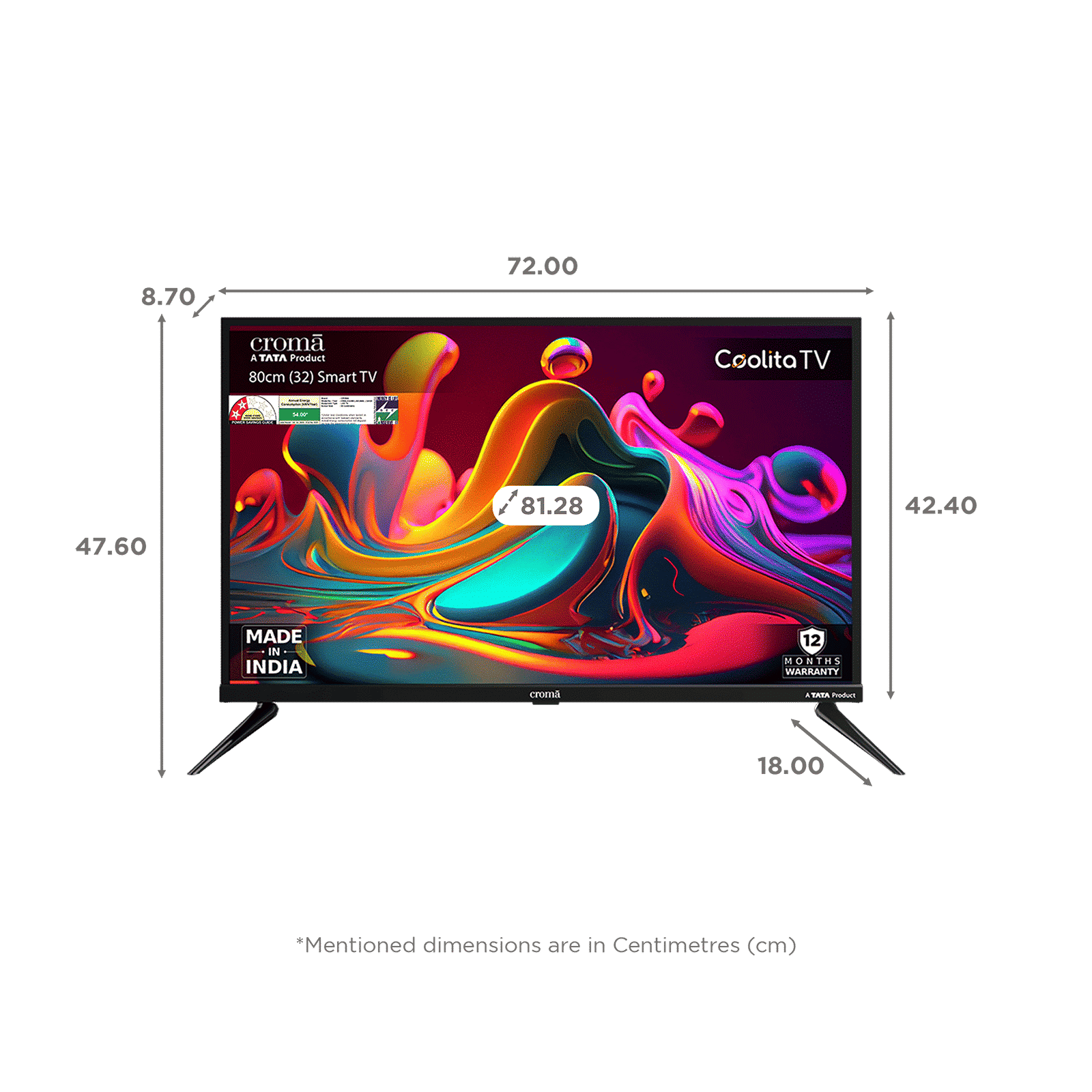 Croma 80 cm (32 inch) LED HD Ready Smart Linux TV with A+ Grade LED Panel_2