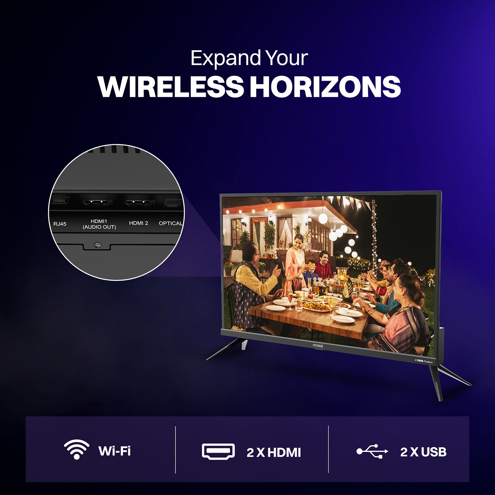 Croma 81.28 cm (32 inch) LED HD Ready Smart Linux TV with A+ Grade LED Panel (2025 model)_8