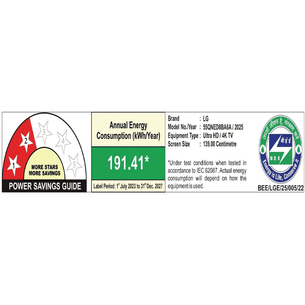 LG QNED 8BA 139.7 cm (55 inch) QNED 4K Ultra HD Smart WebOS TV with Dolby Atmos (2025 Model)_3