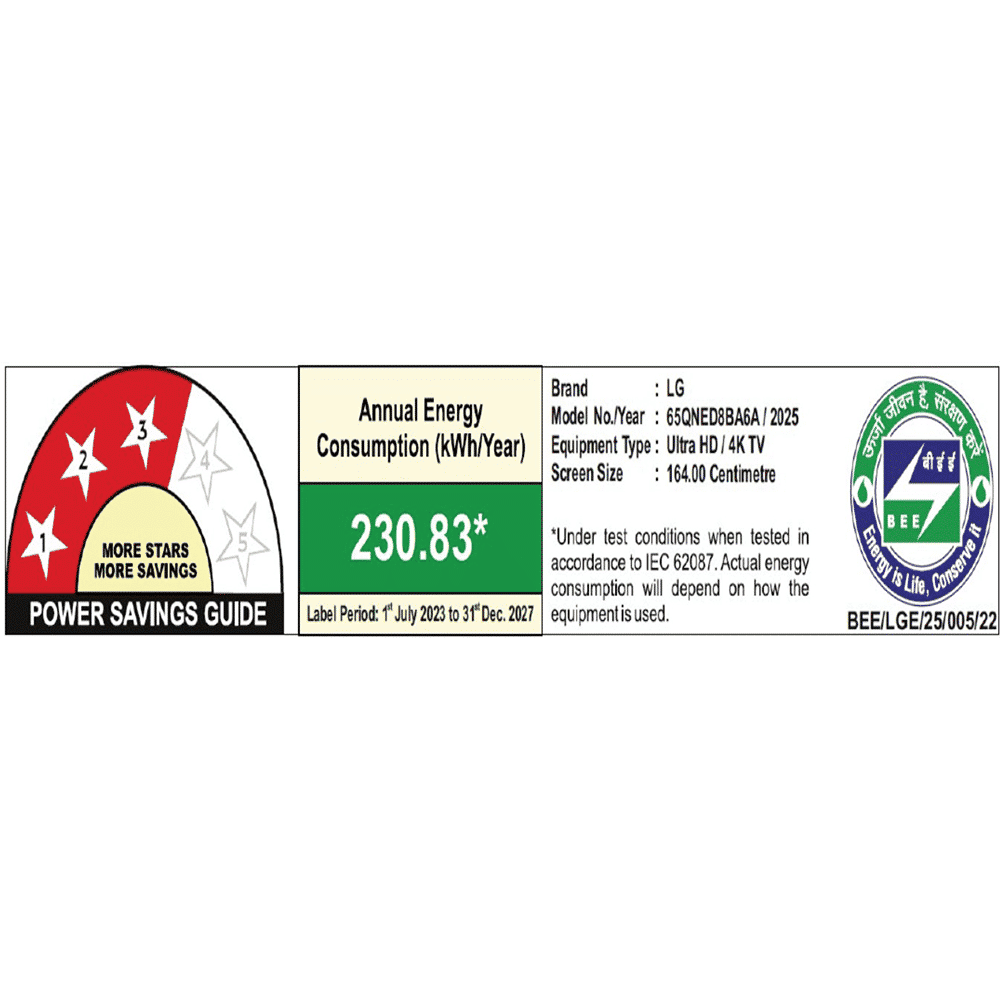 LG QNED 8BA 165.1 cm (65 inch) QNED 4K Ultra HD Smart WebOS TV with Dolby Atmos (2025 Model)_3