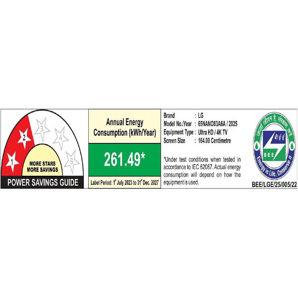 LG NanoCell AI NANO83 165.1 cm (65 inch) 4K Ultra HD Smart WebOS TV with Dolby Atmos (2025 Model)_3
