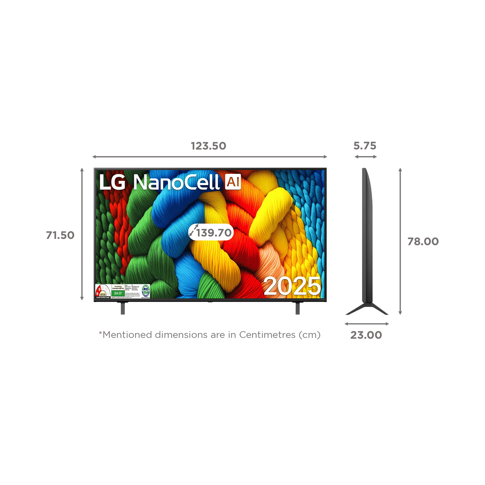 LG NanoCell AI NANO83 139.7 cm (55 inch) 4K Ultra HD Smart WebOS TV with Dolby Atmos (2025 Model)_2