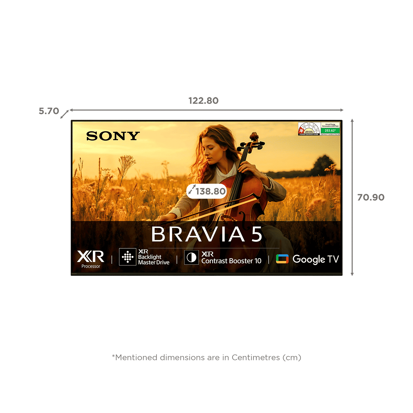 SONY BRAVIA 5 139.7 cm (55 inch) Mini LED 4K Ultra HD Smart Google TV with Dolby Vision & Dolby Atmos (2025 model) SONY BRAVIA 5 139.7 cm (55 inch) Mini LED 4K Ultra HD Smart Google TV with Dolby Vision & Dolby Atmos (2025 model)_2
