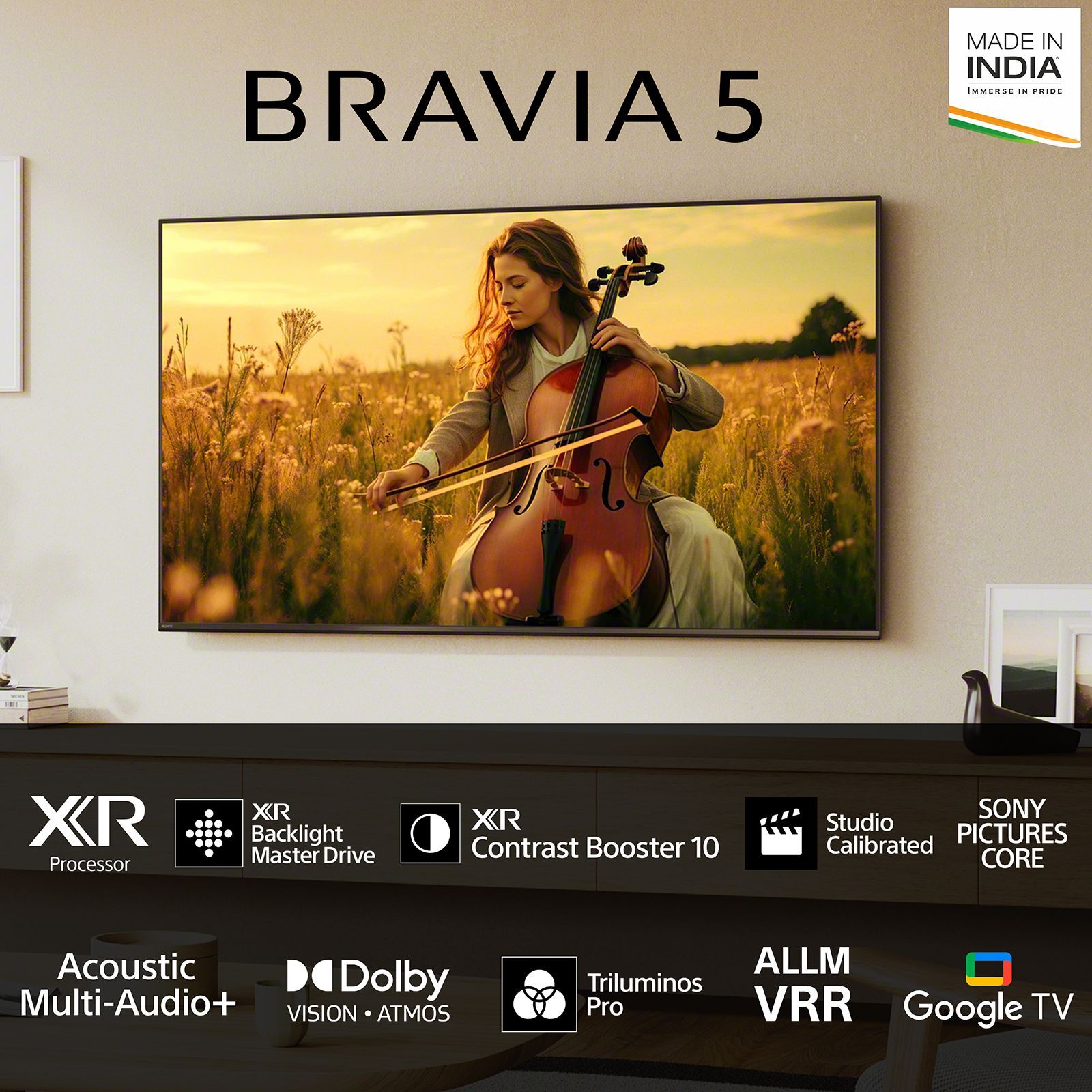 SONY BRAVIA 5 165.1 cm (65 inch) Mini LED 4K Ultra HD Smart Google TV with Dolby Vision & Dolby Atmos (2025 model)_7