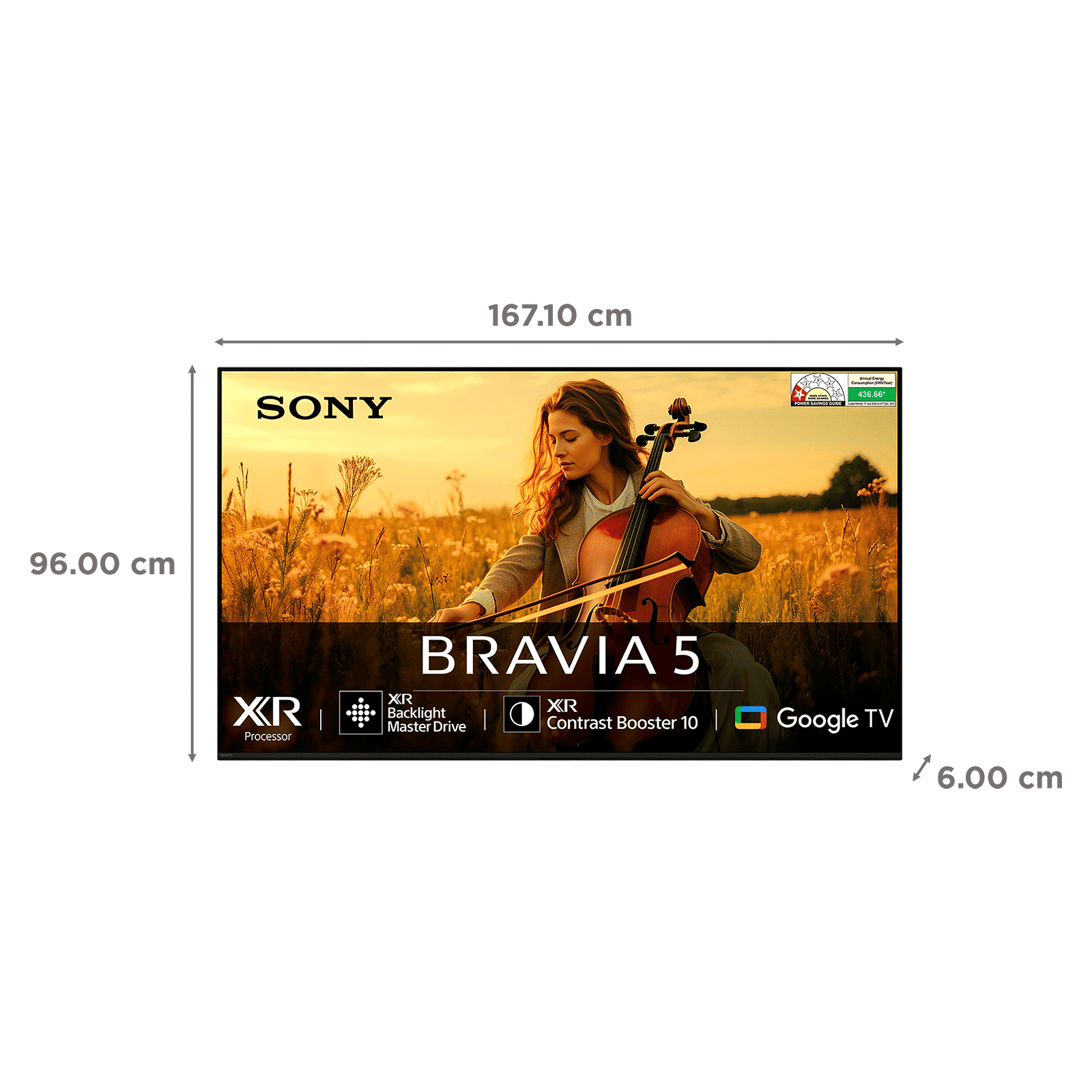 SONY BRAVIA 5 190.5 cm (75 inch) Mini LED 4K Ultra HD Smart Google TV with Dolby Vision & Dolby Atmos (2025 model) SONY BRAVIA 5 190.5 cm (75 inch) Mini LED 4K Ultra HD Smart Google TV with Dolby Vision & Dolby Atmos (2025 model)_2