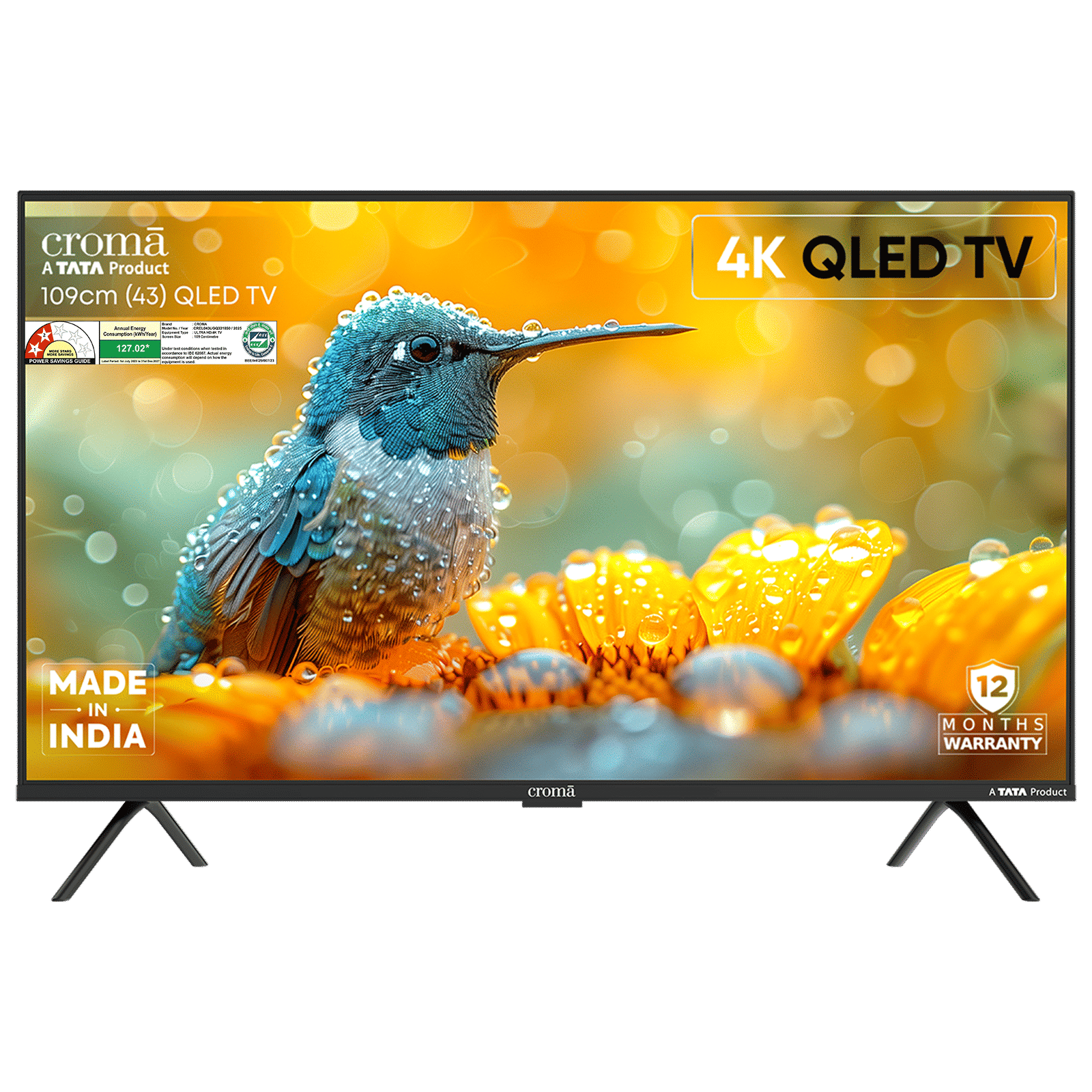 Croma 109.22 cm (43 inch) QLED 4K Ultra HD Smart Google TV 5.0 with Dolby Vision & Dolby Atmos (2025 model)_1