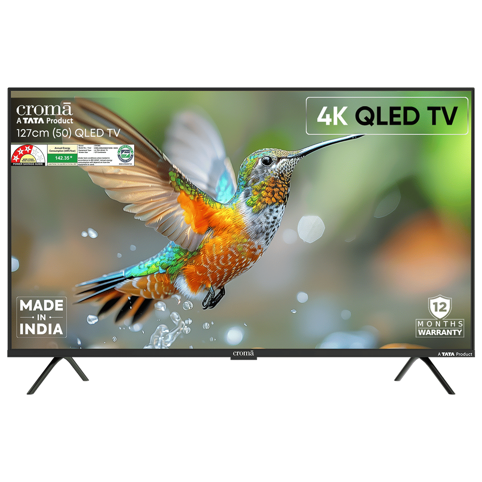 Croma 127 cm (50 inch) QLED 4K Ultra HD Smart Google TV 5.0 with Dolby Vision & Dolby Atmos (2025 model)_1