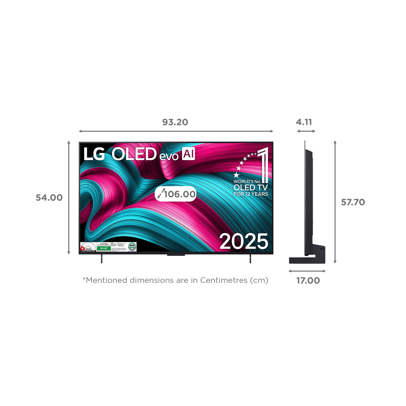 LG evo AI C5 106 cm (42 inch) OLED 4K Ultra HD Smart WebOS TV with Dolby Vision & Dolby Atmos (2025 model)_3