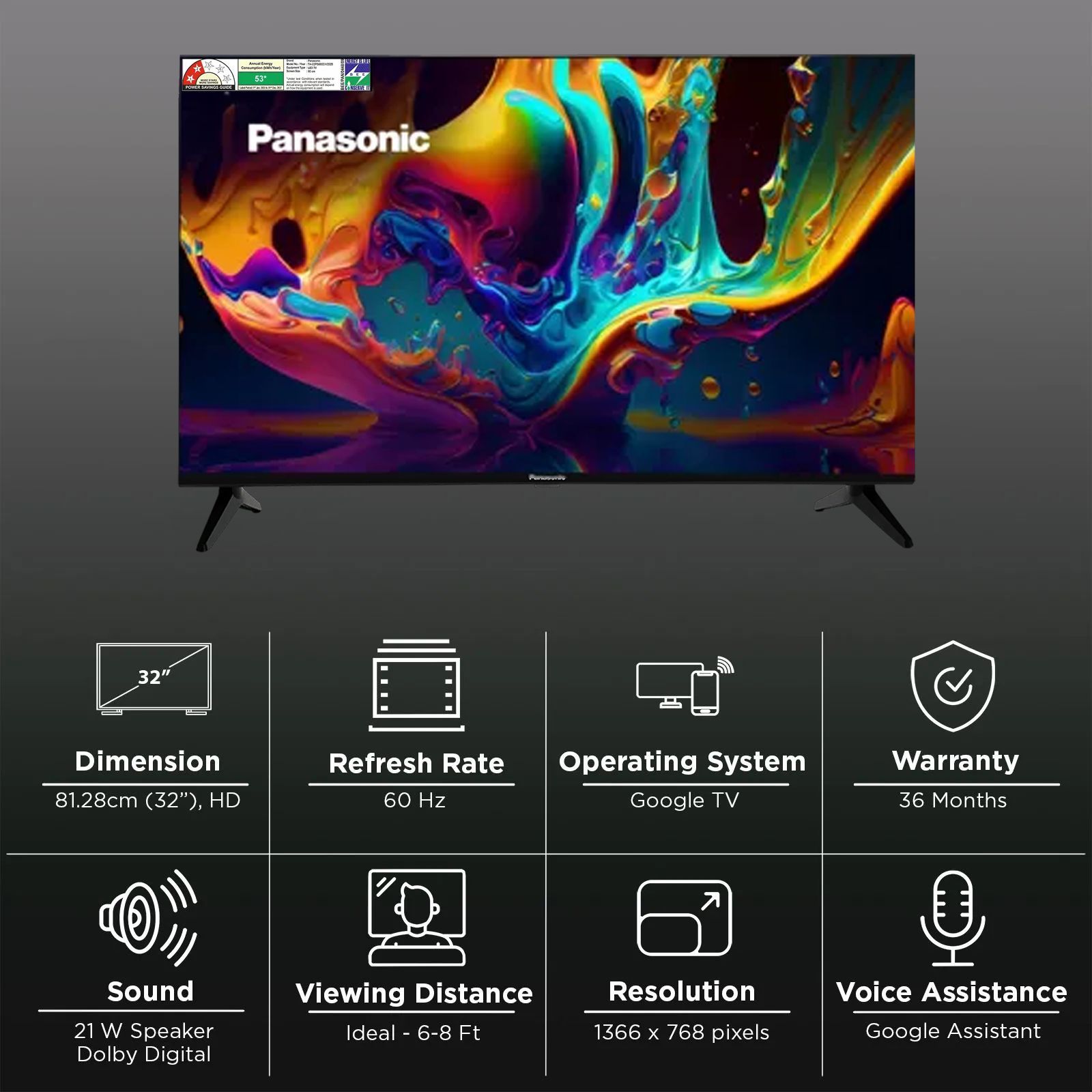 Panasonic 81.28 cm (32 inch) HD LED Smart Google TV with Dolby Digital (2025 model) Panasonic 81.28 cm (32 inch) HD LED Smart Google TV with Dolby Digital (2025 model)_3