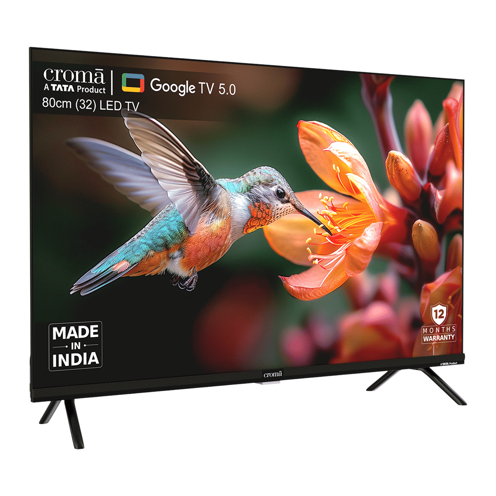 Croma 81.28 (32 inch) LED HD Ready Smart Google TV with Dolby Audio (2025 Model)_9