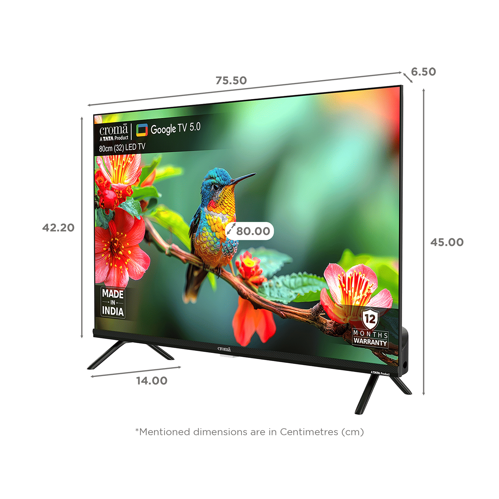 Croma 80 cm (32 inch) HD LED Google TV 5.0 with Dolby Audio Croma 80 cm (32 inch) HD LED Google TV 5.0 with Dolby Audio_2