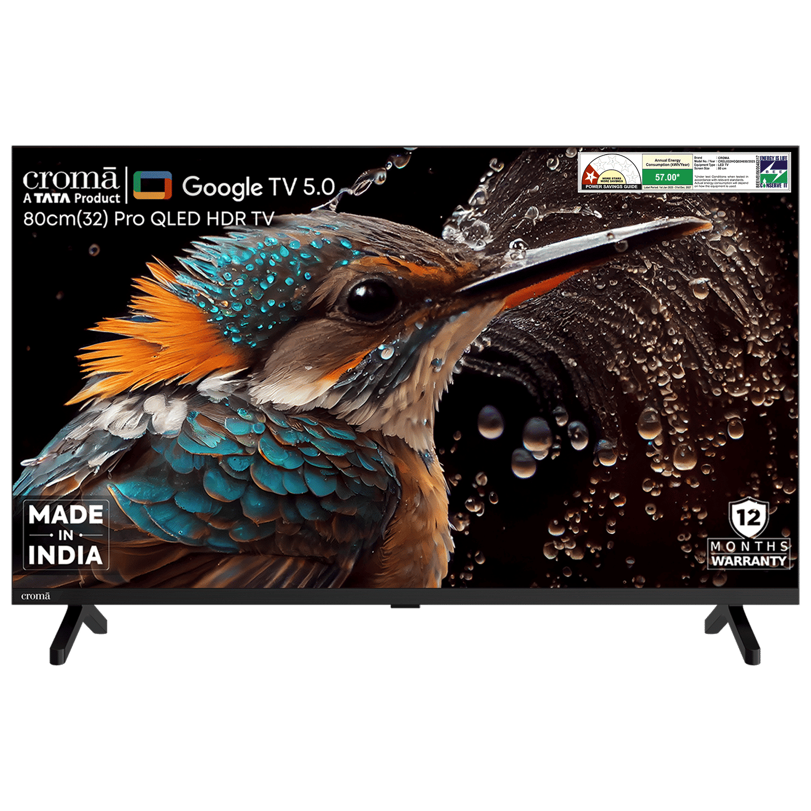 Croma 80 cm (32 inch) Pro QLED HD Google TV 5.0 with Dolby Audio (2025 model)_1