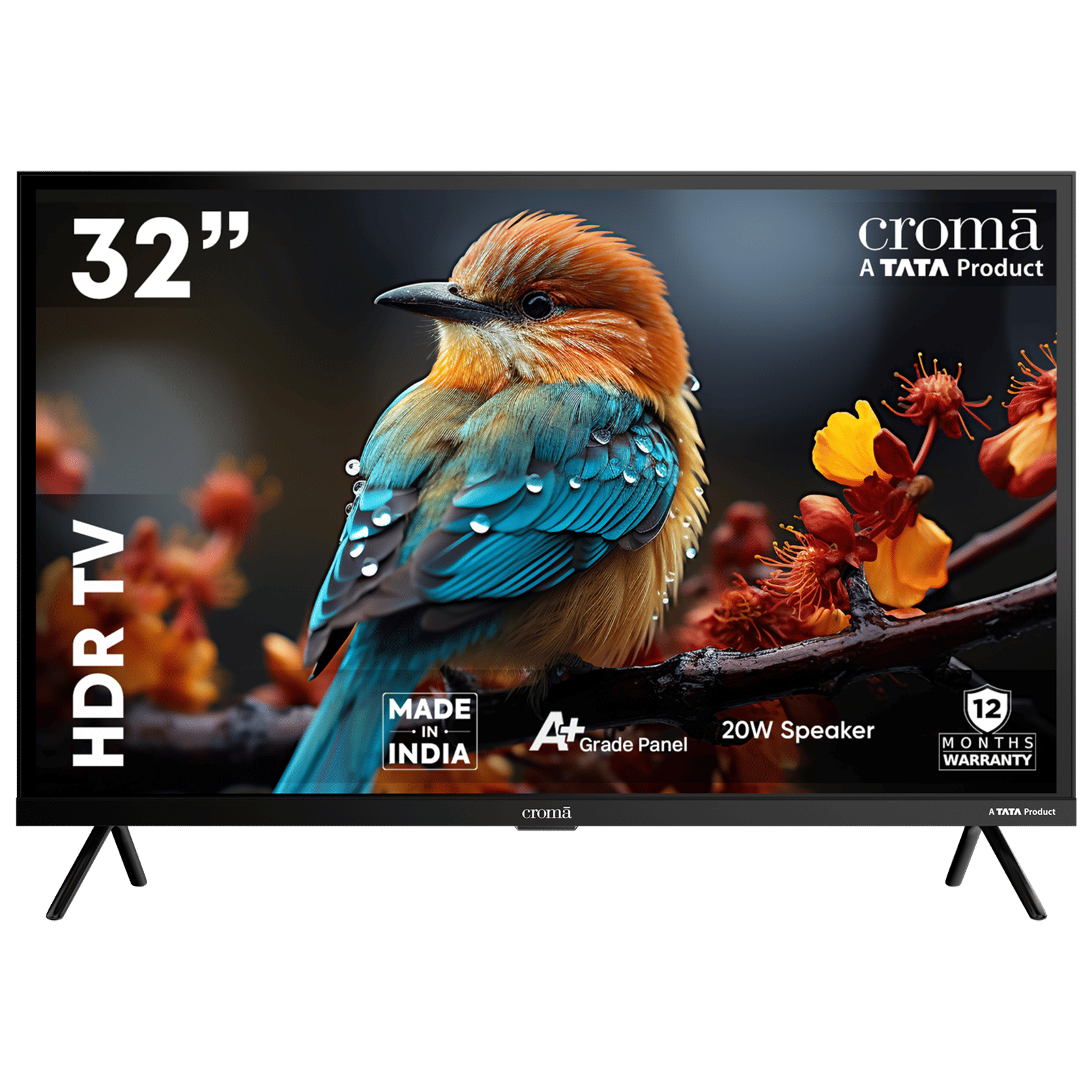 Croma 81.28 cm (32 inch) HD Ready LED TV with Bezel Less Display (2025 model)_1