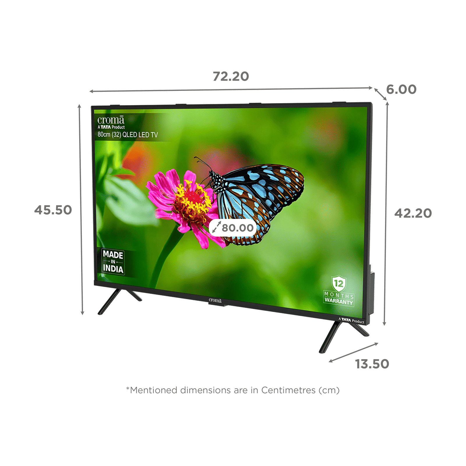 Croma 80 cm (32 inch) QLED Smart Google TV 5.0 with Dolby Audio_2