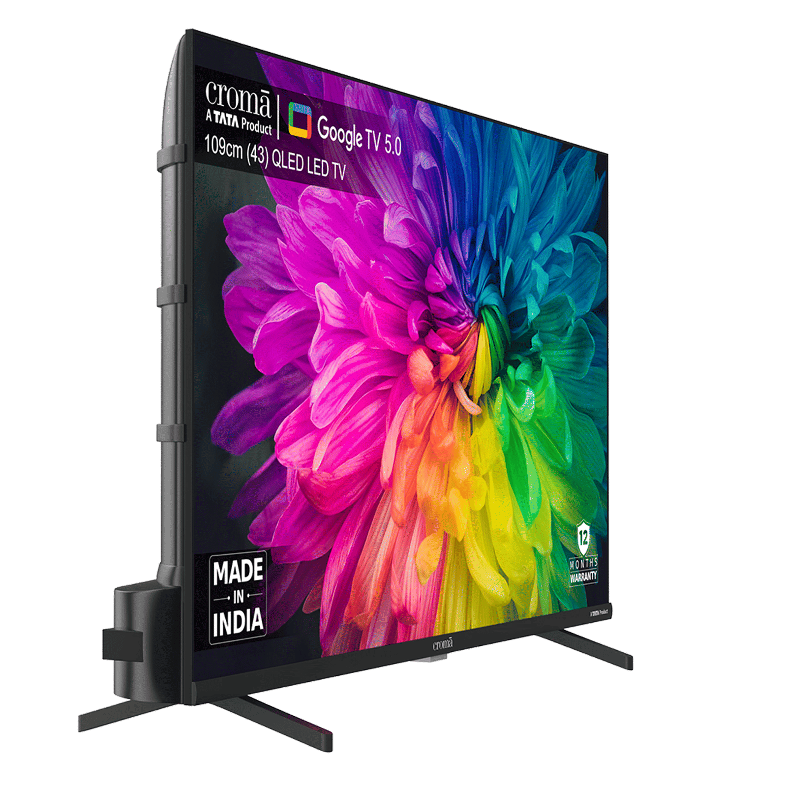Croma 109.22 cm (43 inch) QLED 4K Ultra HD Smart Google TV 5.0 with Dolby Audio (2025 model)_9