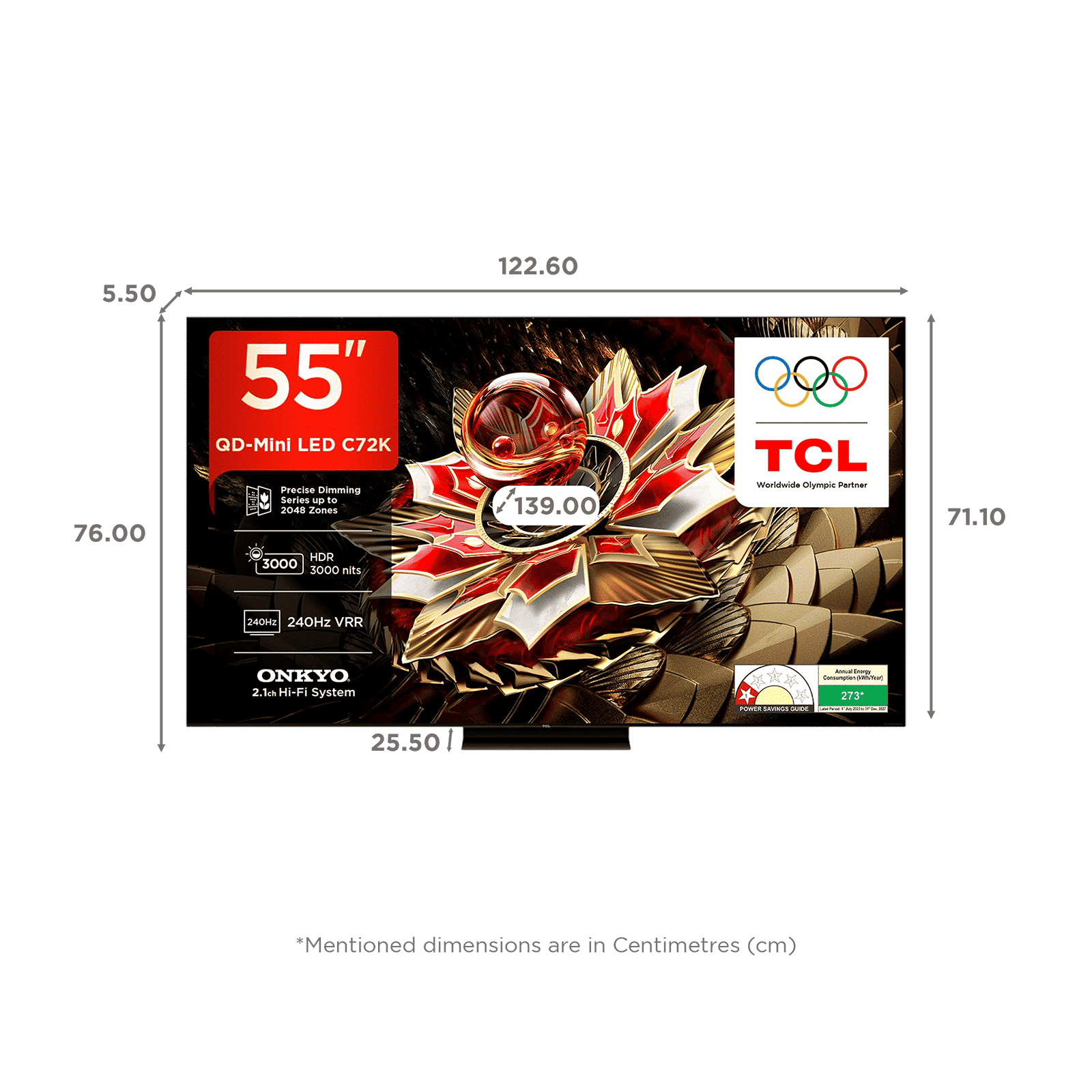 TCL C72K 139 cm (55 inch) 4k Ultra HD Google TV with Precise Dimming Technology (2025 model)_2