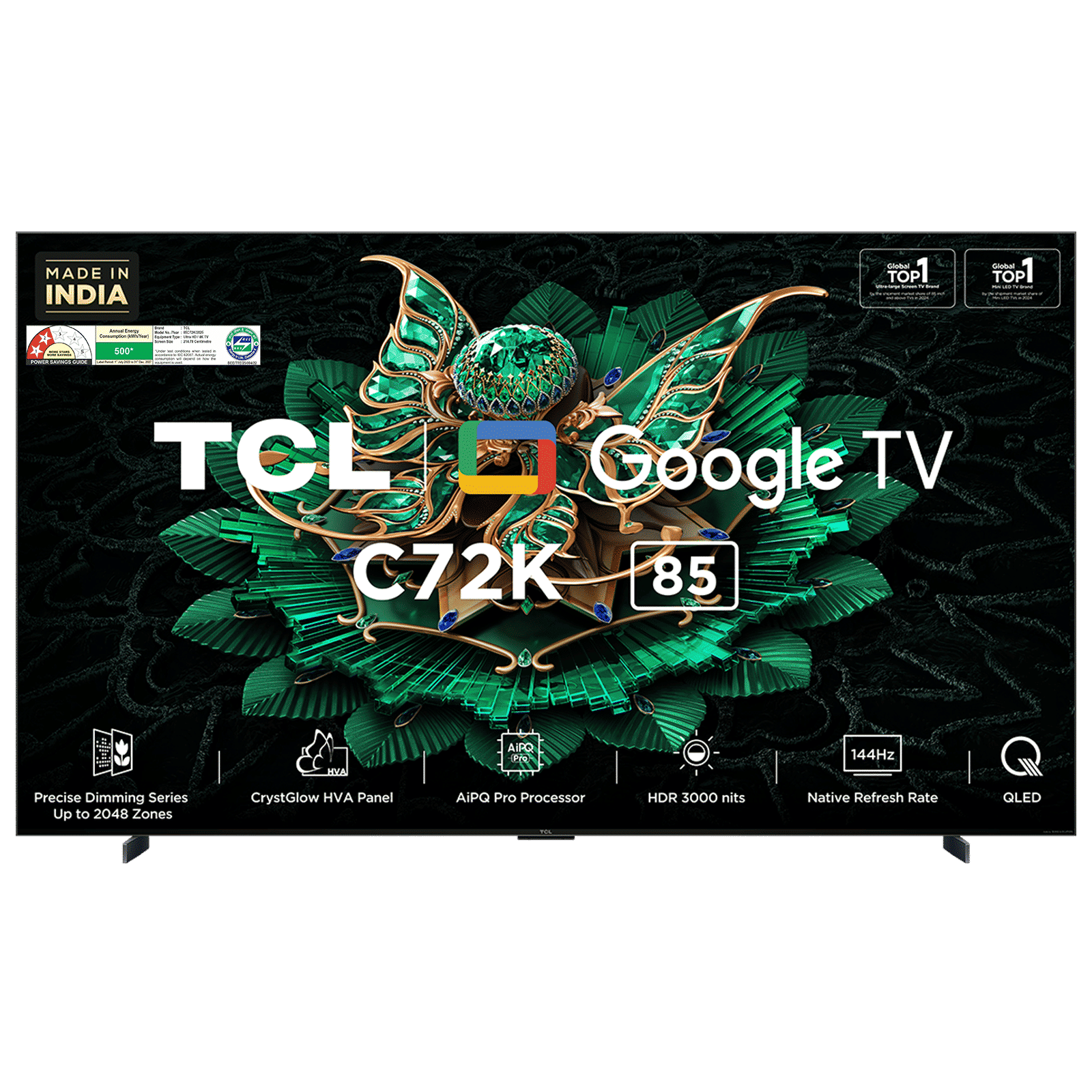 TCL C72K 215.9 cm (85 inch) 4k Ultra HD Google TV with Precise Dimming Technology (2025 model)_1