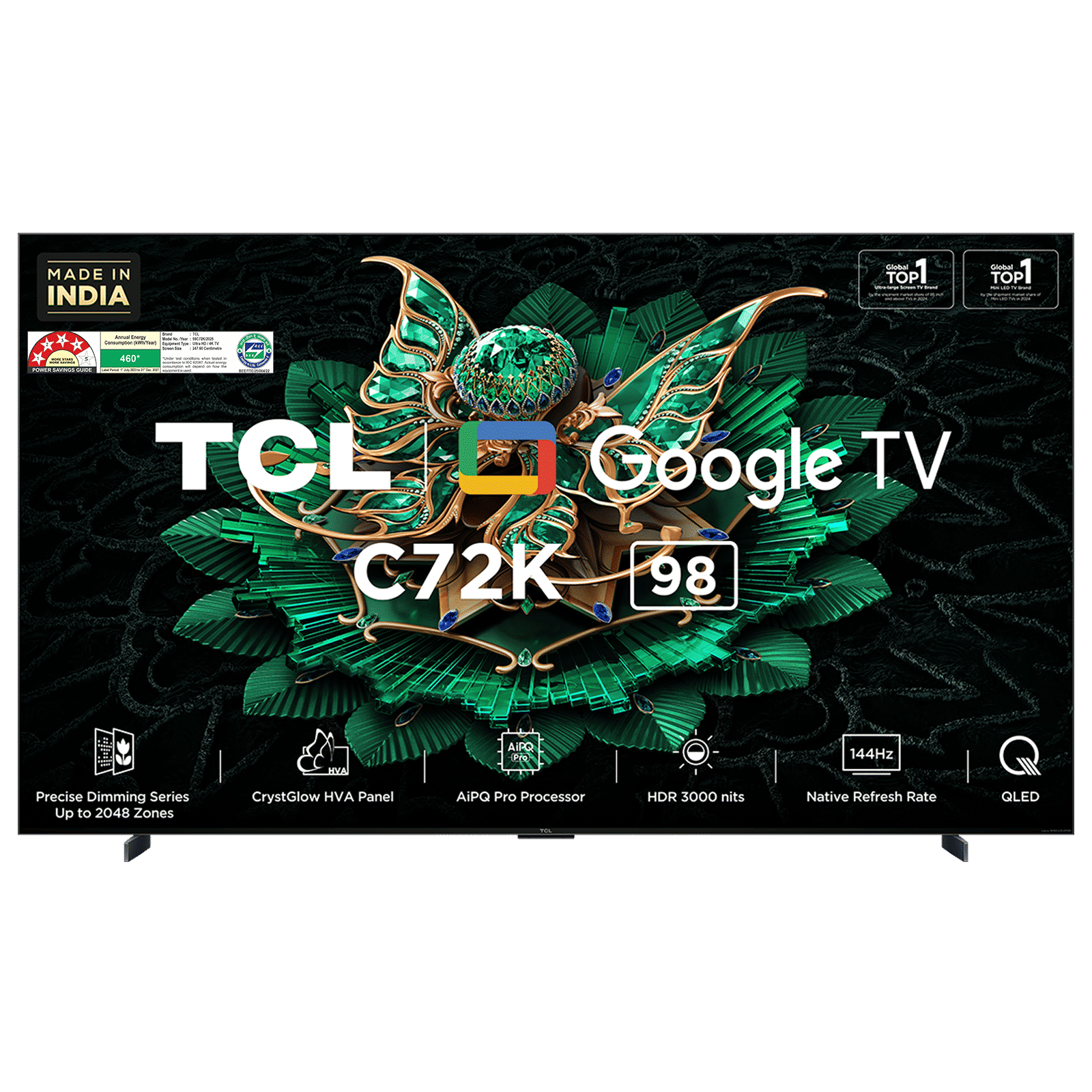 TCL C72K 248.9 cm (98 inch) 4k Ultra HD Google TV with Precise Dimming Technology (2025 model)_1