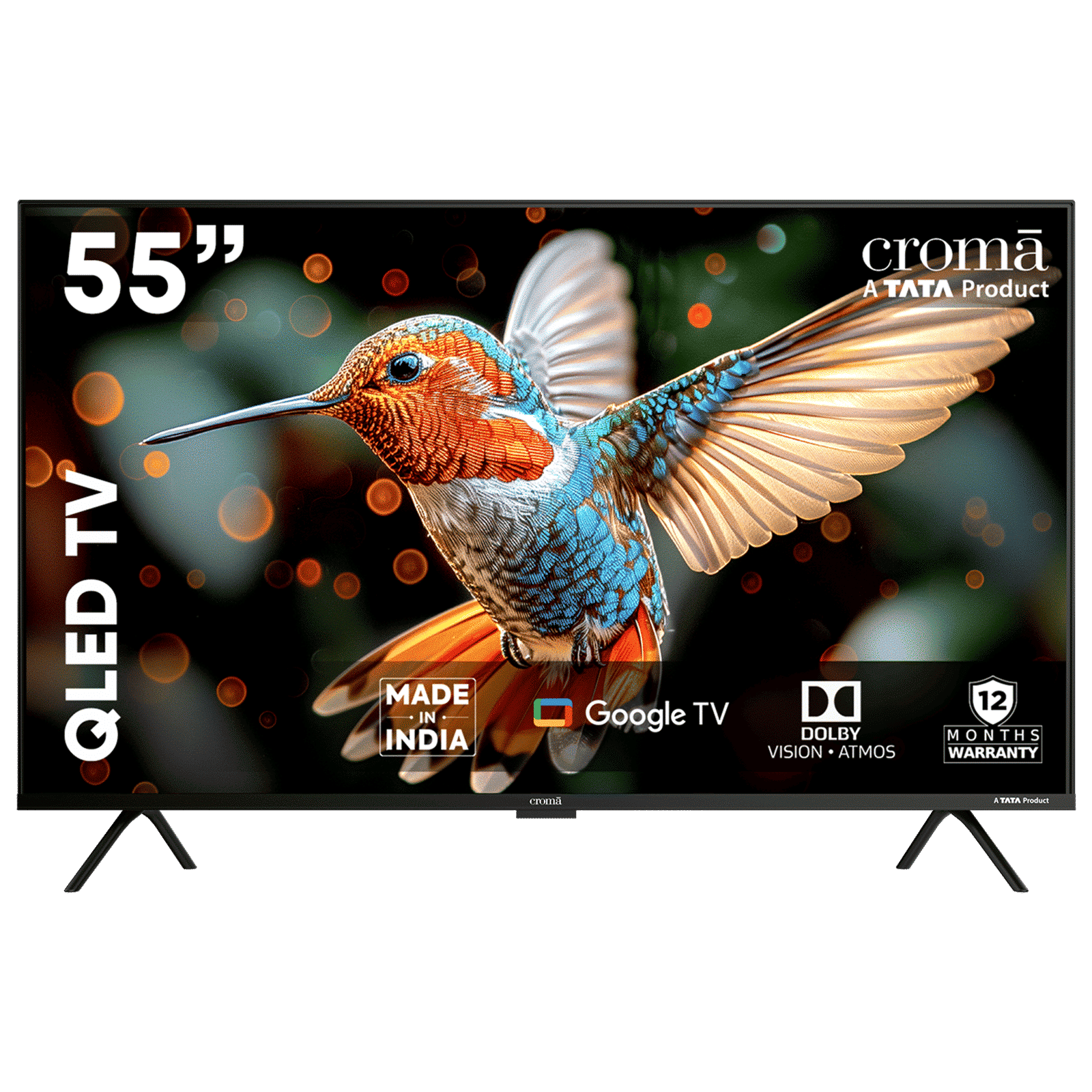 Croma 140 cm (55 inch) Ultra HD QLED Google TV with Dolby Vision Atmos (2025 model)_1
