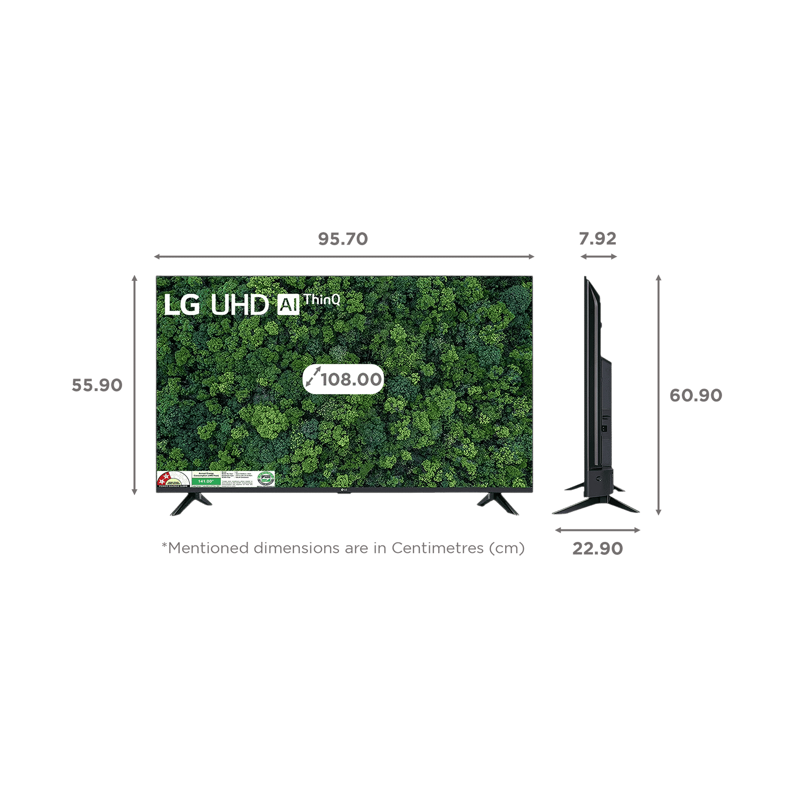 LG UA7350 109.22 cm (43 inch) 4K Ultra HD LED Smart WebOS TV with a5 AI Processor 4K Gen7 (2025 Model)_2