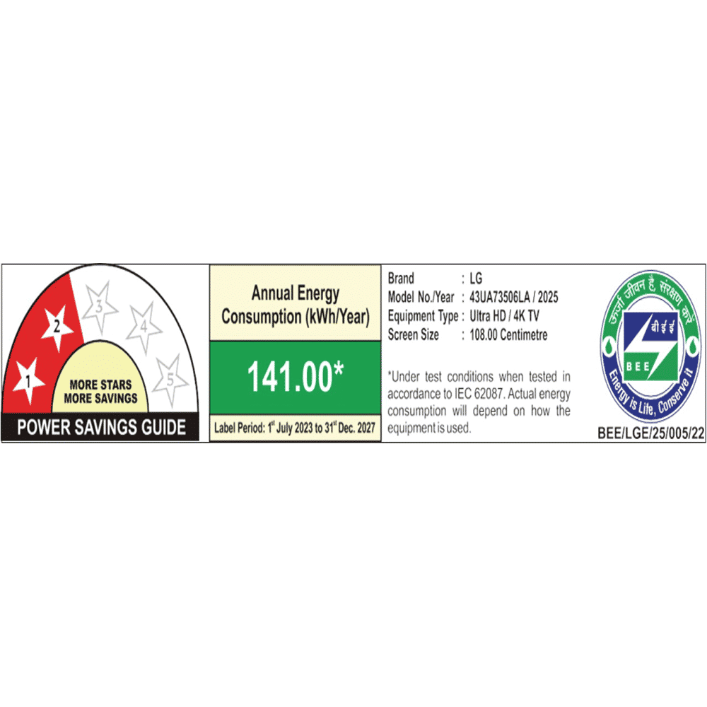 LG UA7350 108 cm (43 inch) 4K Ultra HD LED Smart WebOS TV with a5 AI Processor 4K Gen7 (2025 Model)_2