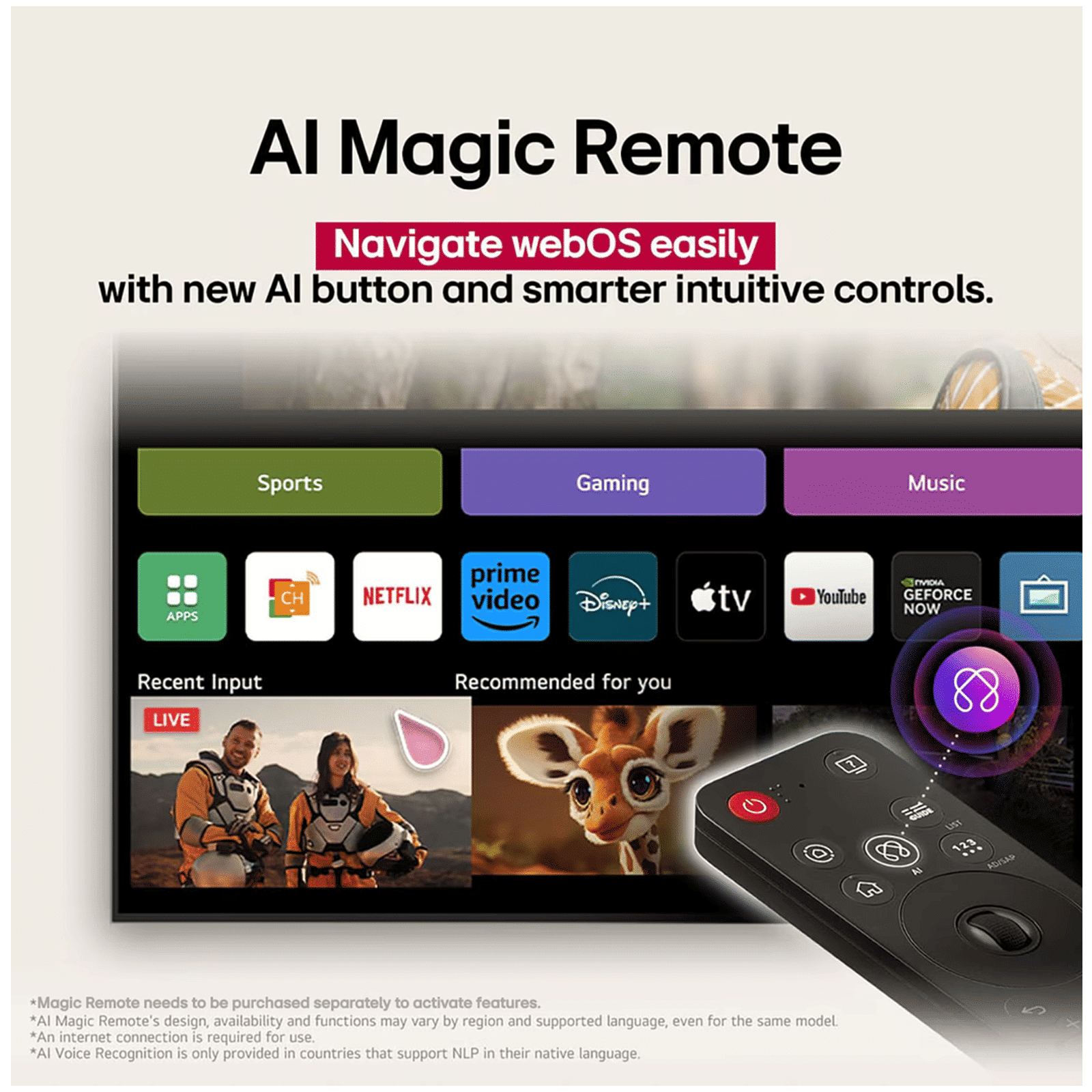 LG UA8200 108 cm (43 inch) 4K Ultra HD Smart WebOS TV with Dolby Atmos (2025 Model)_8