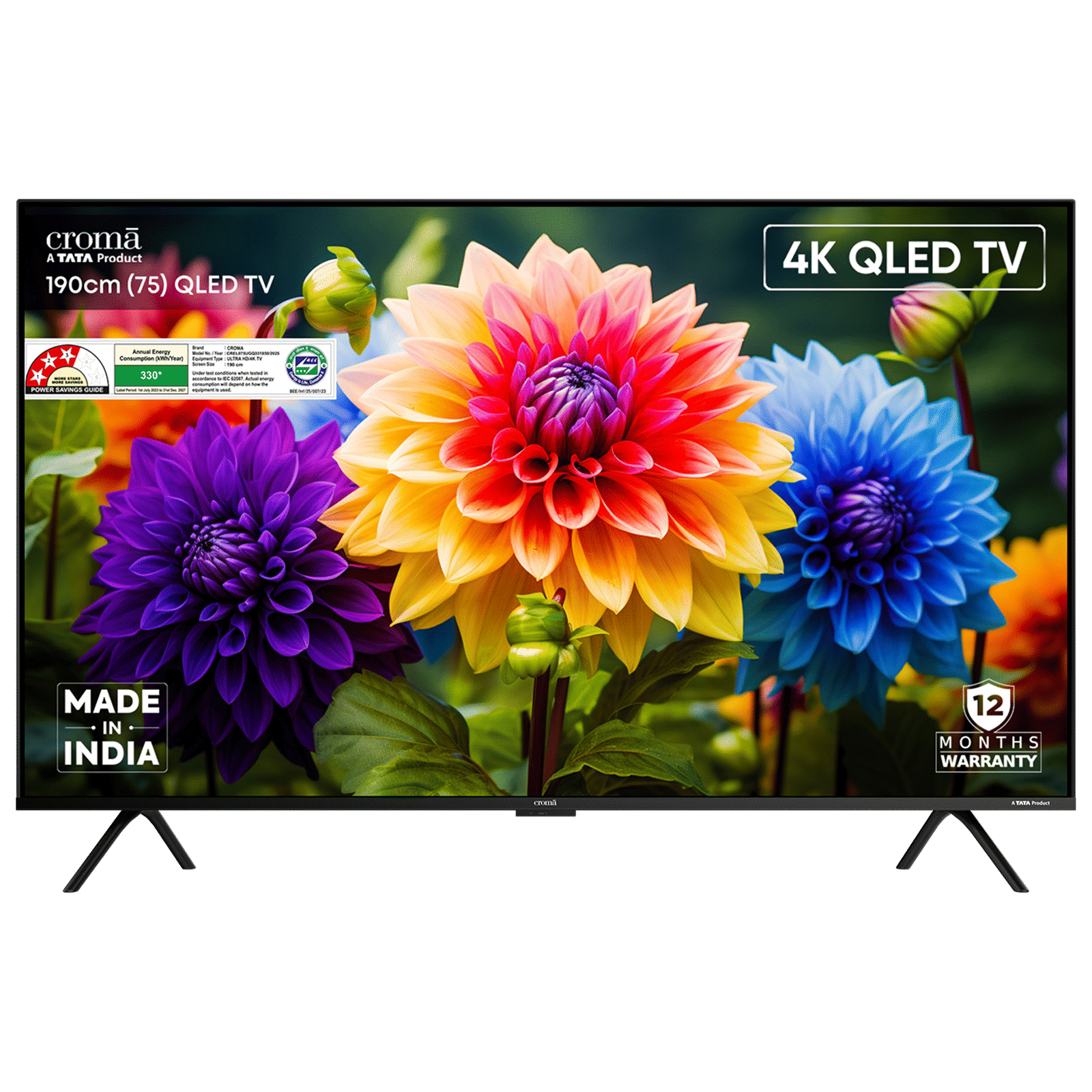 Croma 190 cm (75 inch) QLED 4K Ultra HD Smart Google TV with Dolby Vision & Dolby Atmos (2025 model) Croma 190 cm (75 inch) QLED 4K Ultra HD Smart Google TV with Dolby Vision & Dolby Atmos (2025 model)_1