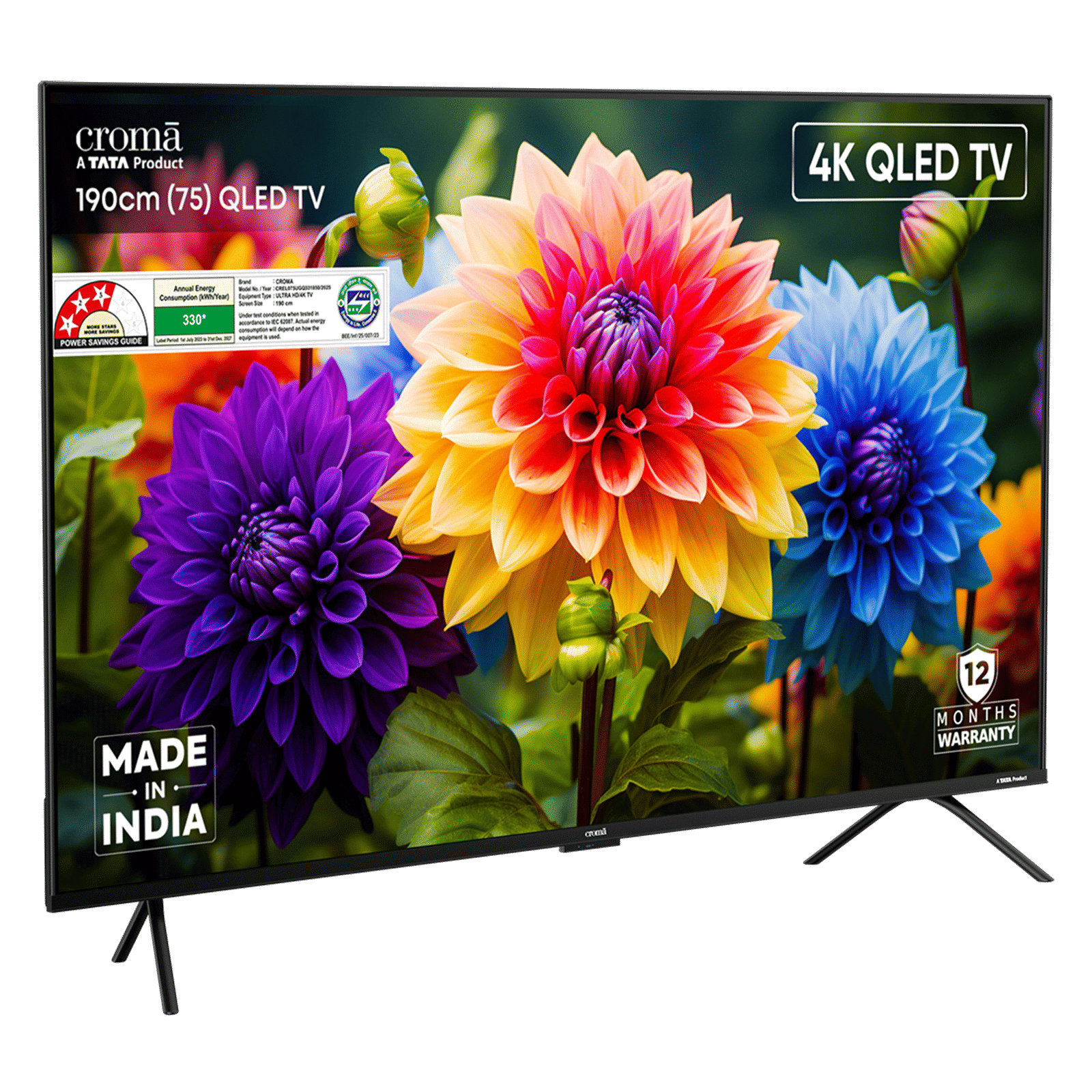 Croma 190 cm (75 inch) QLED 4K Ultra HD Smart Google TV with Dolby Vision & Dolby Atmos (2025 model) Croma 190 cm (75 inch) QLED 4K Ultra HD Smart Google TV with Dolby Vision & Dolby Atmos (2025 model)_4
