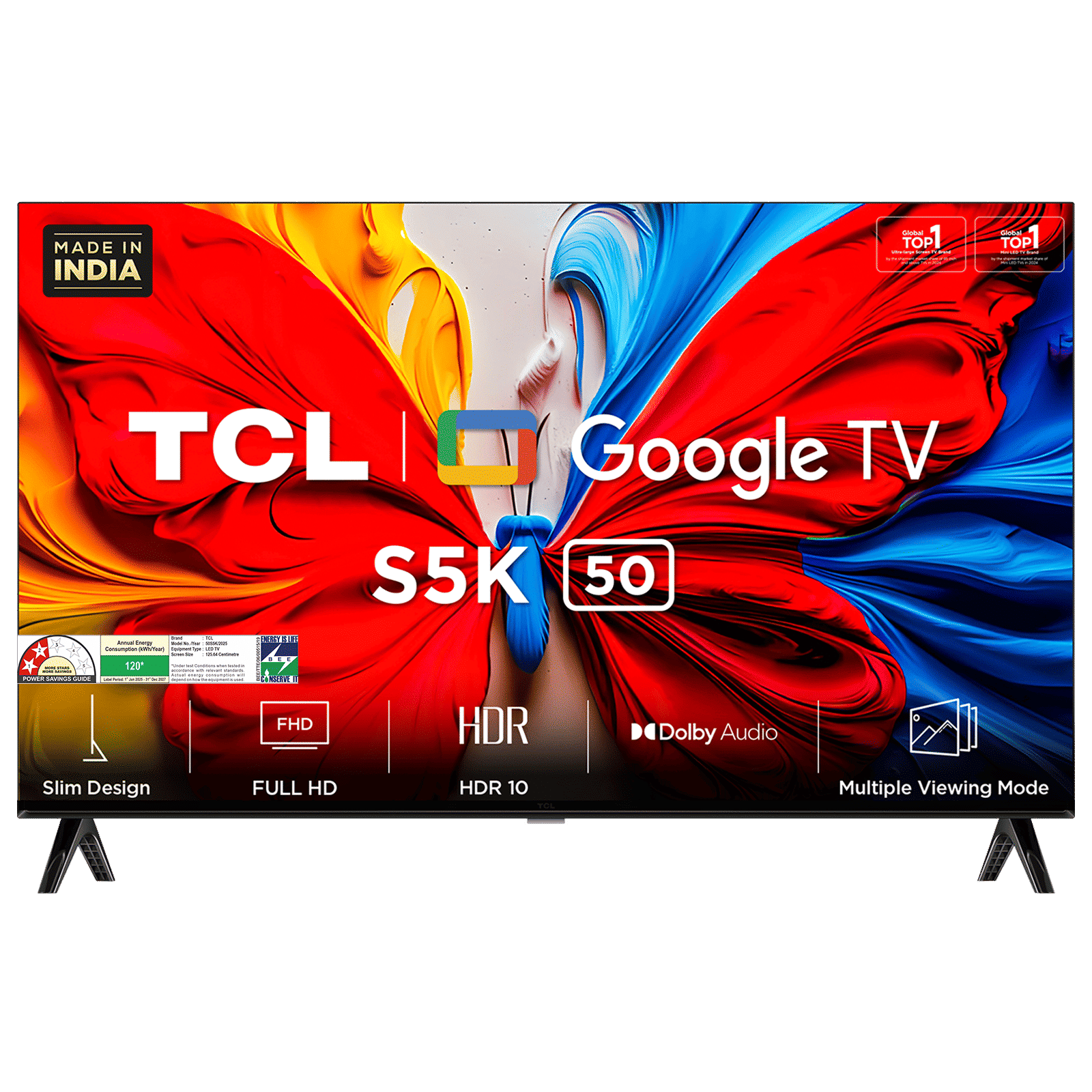 TCL S5K 127 cm (50 inch) QLED 2K Full HD Smart Google TV with Google Assistant (2025 model)_1