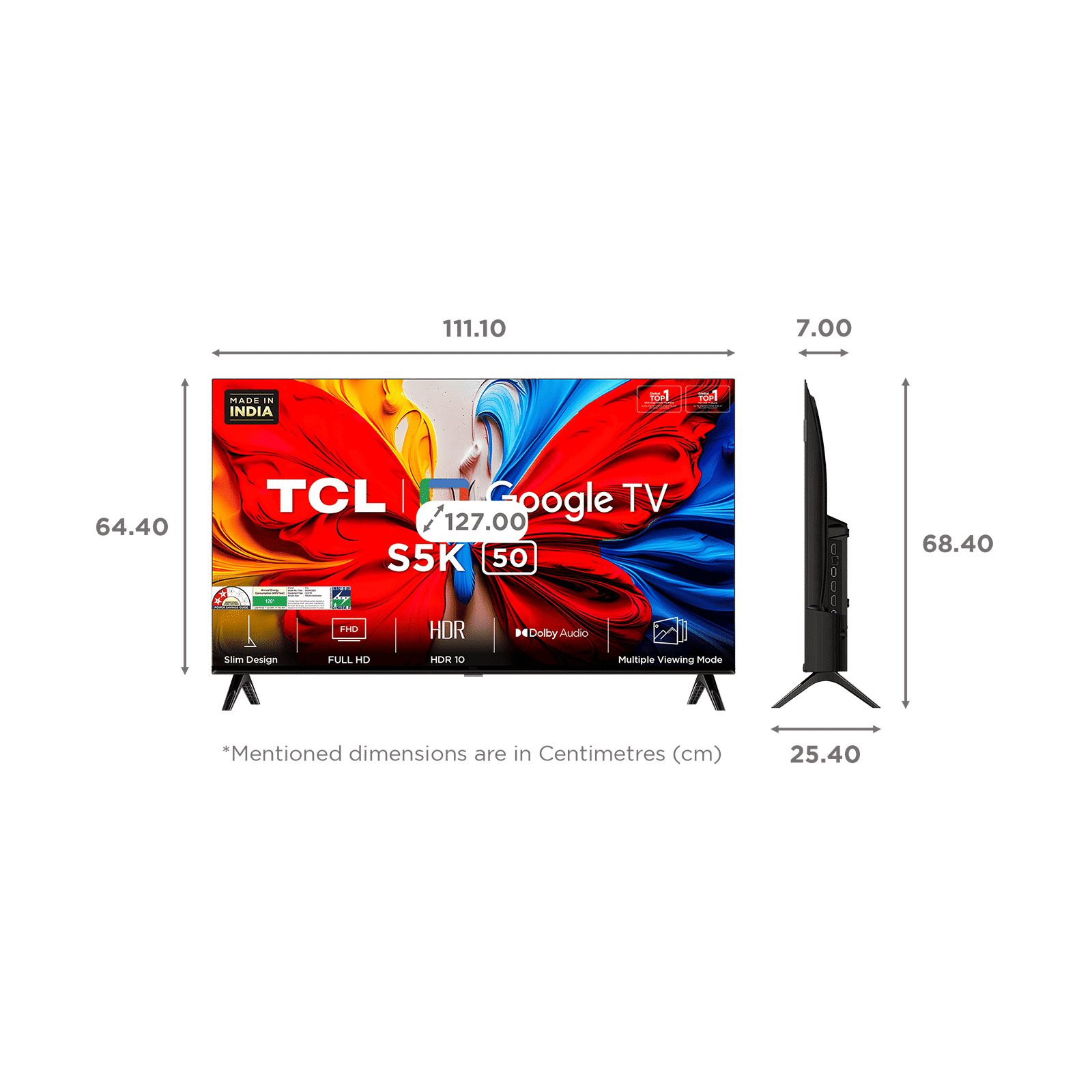 TCL S5K 127 cm (50 inch) QLED 2K Full HD Smart Google TV with Google Assistant (2025 model)_2