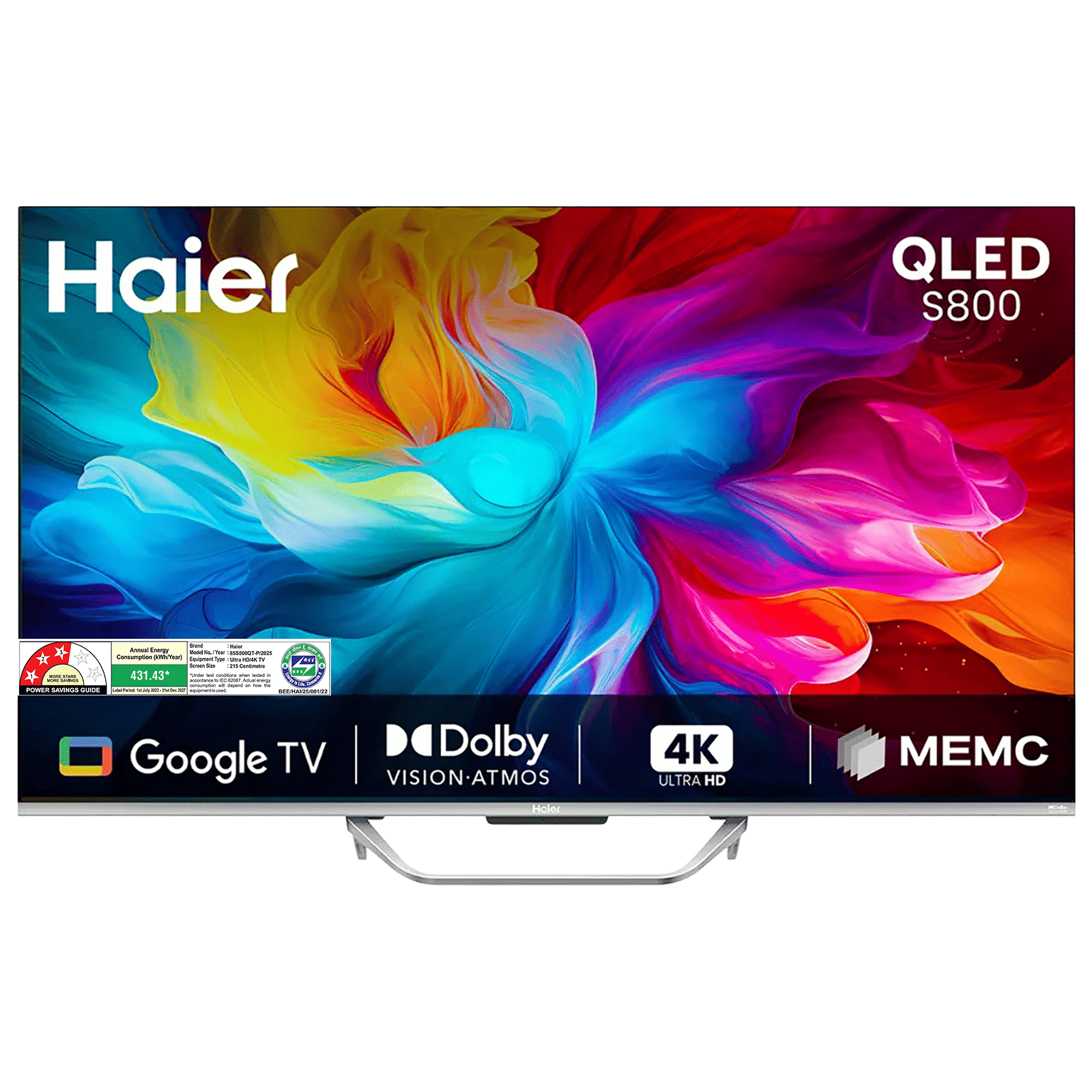 Haier S800 215.9 cm (85 inch) QLED 4K Ultra HD Smart Google TV with Google Assistant (2025 model) Haier S800 215.9 cm (85 inch) QLED 4K Ultra HD Smart Google TV with Google Assistant (2025 model)_1