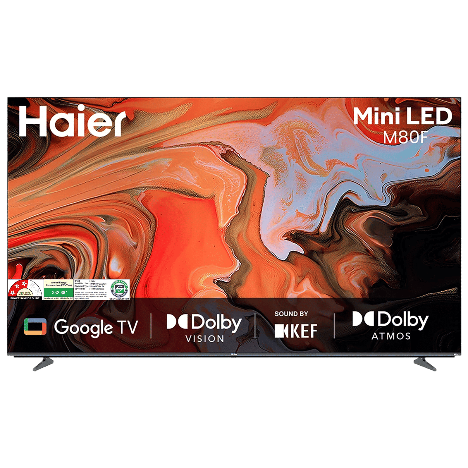 Haier M80F 189 cm (75 inch) 4K Ultra HD Mini LED Google TV with Google Assistant Support (2025 model)_1