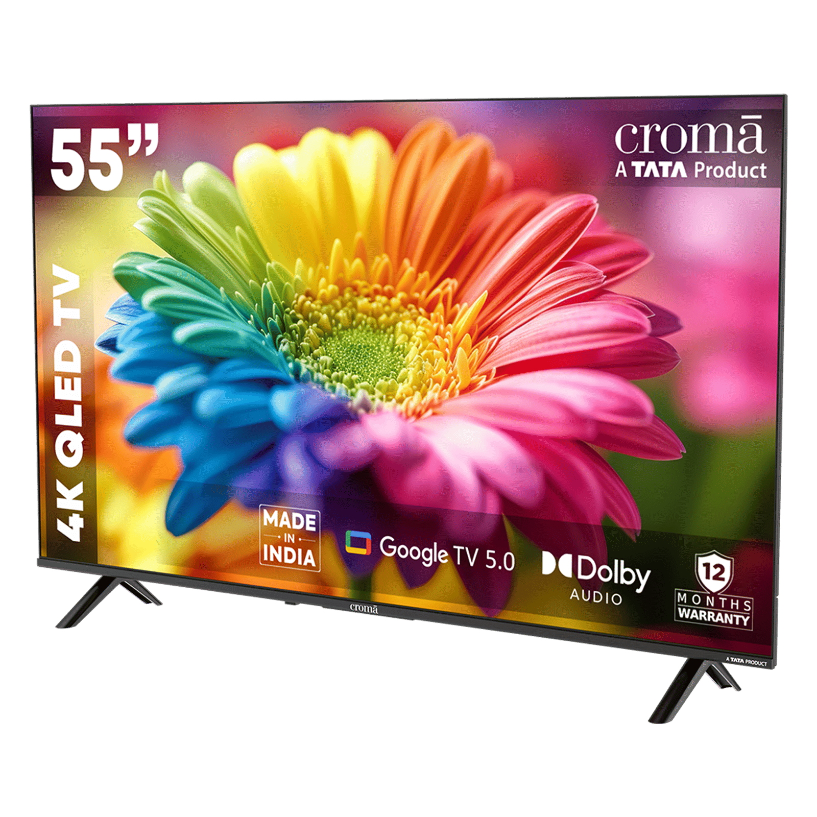 Croma 140 cm (55 inch) QLED 4K Ultra HD Smart Google TV with Google Assistant Supported (2025 model)_3