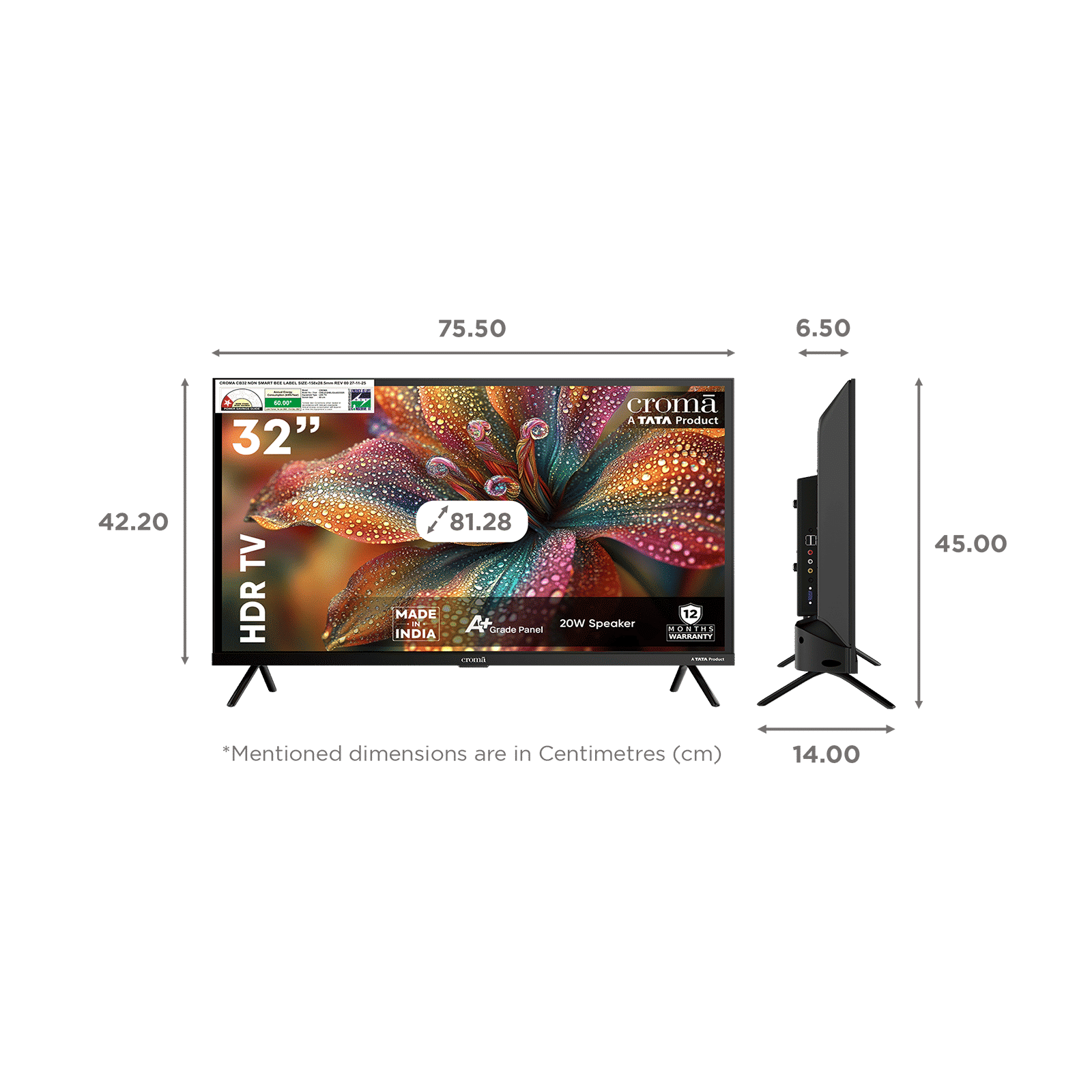 Croma 80cm (32inch) HD Ready LED TV with A Plus Grade Panel_2