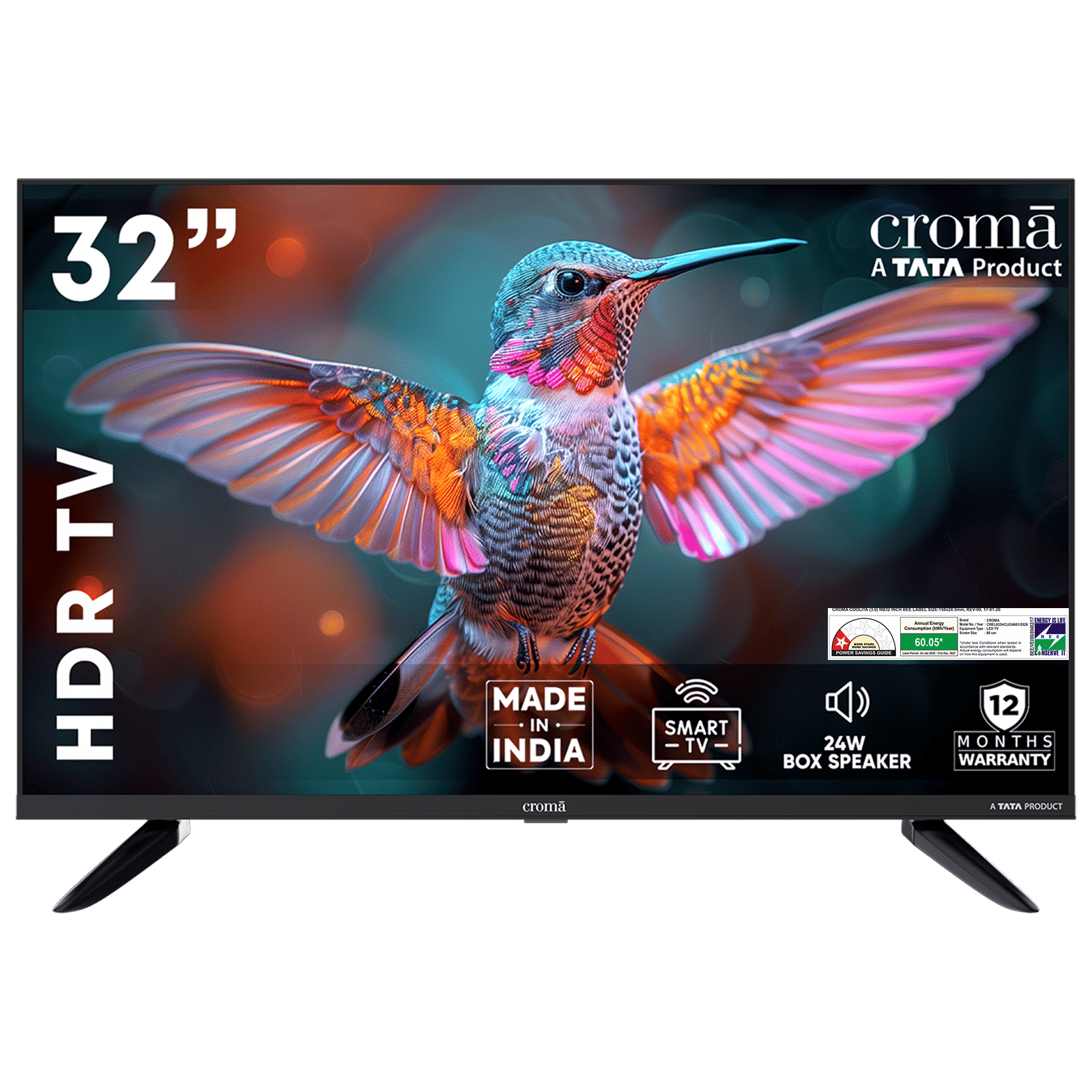 Croma 80 cm (32 inch) HD Ready LED Smart Linux TV with A+ Grade Panel (2026 model)_1