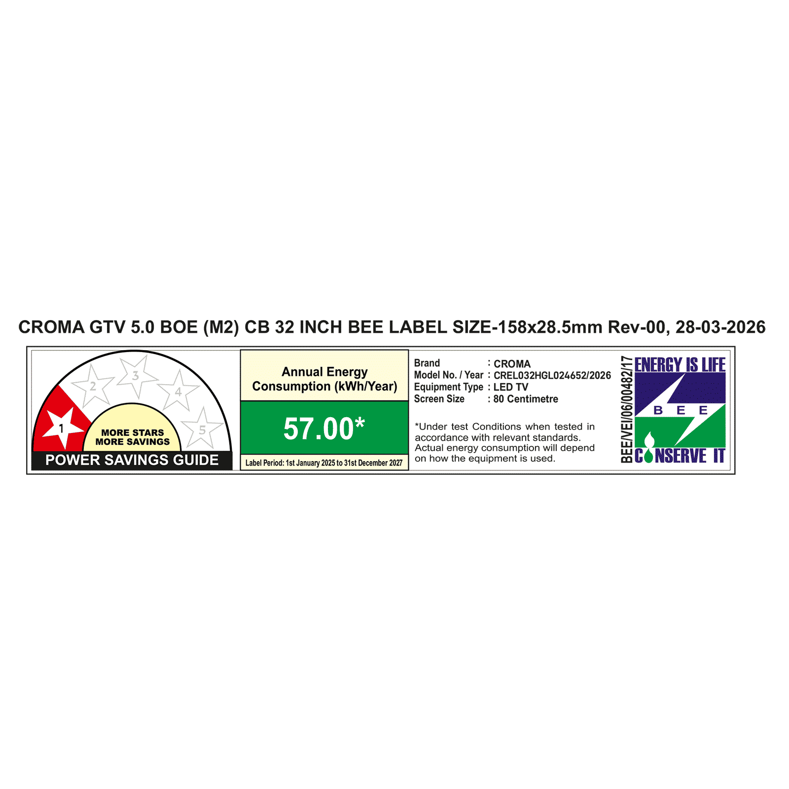 Croma 80cm (32 inch) HD LED Smart Google TV with Google Assistant (2026 Model)_2