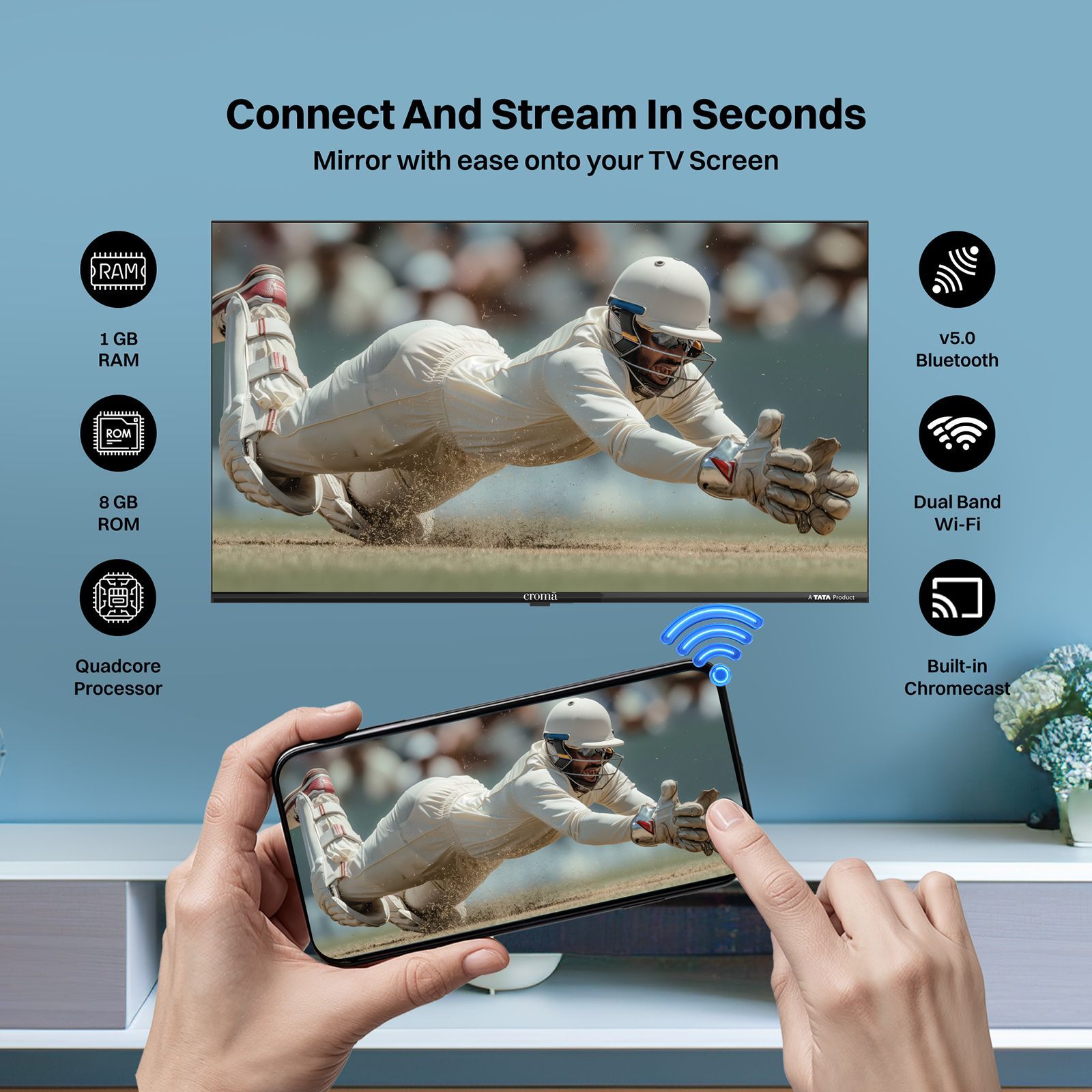 Croma 80cm (32 inch) HD LED Smart Google TV 5.0 with Dolby Audio (2026 Model)_7