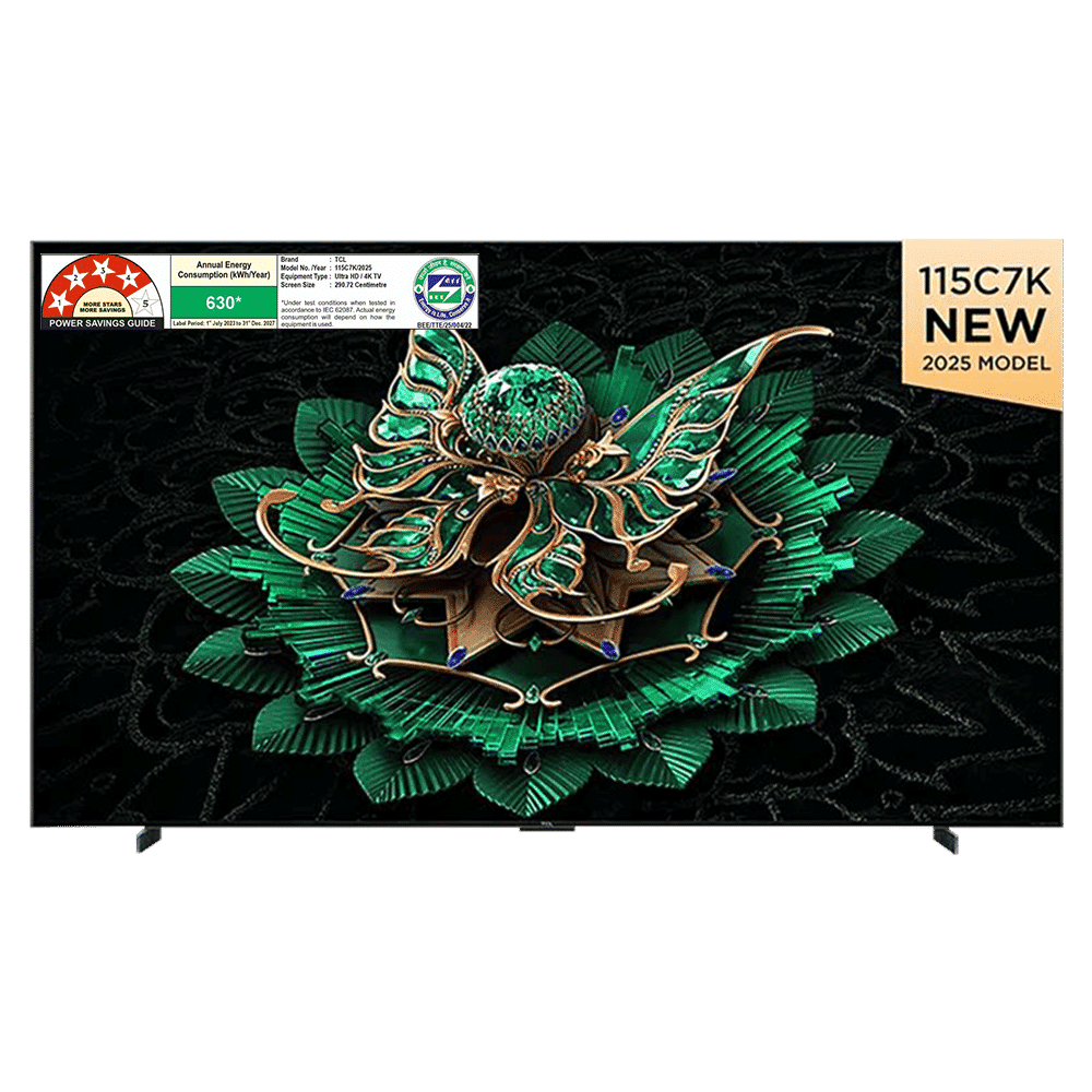 TCL C7K 291 cm (115 inch) 4 Star QD Mini-LED 4K Ultra HD Smart Google TV with Google Voice Assistant (2025 Model) TCL C7K 291 cm (115 inch) 4 Star QD Mini-LED 4K Ultra HD Smart Google TV with Google Voice Assistant (2025 Model)_1