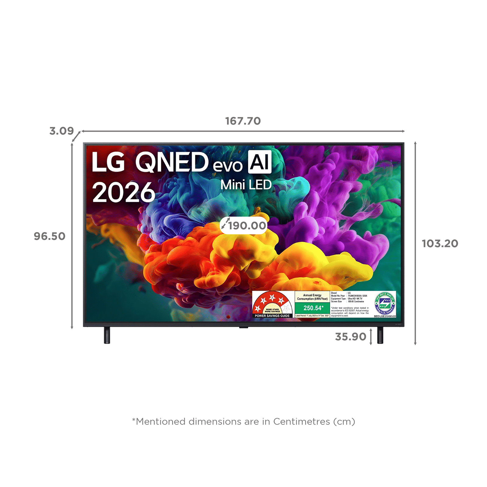 LG evo AI 190 cm (75 inch) 4 Star QNED Mini LED 4K Ultra HD Smart webOS TV with Intelligent Voice Recognition (2026 model)_2